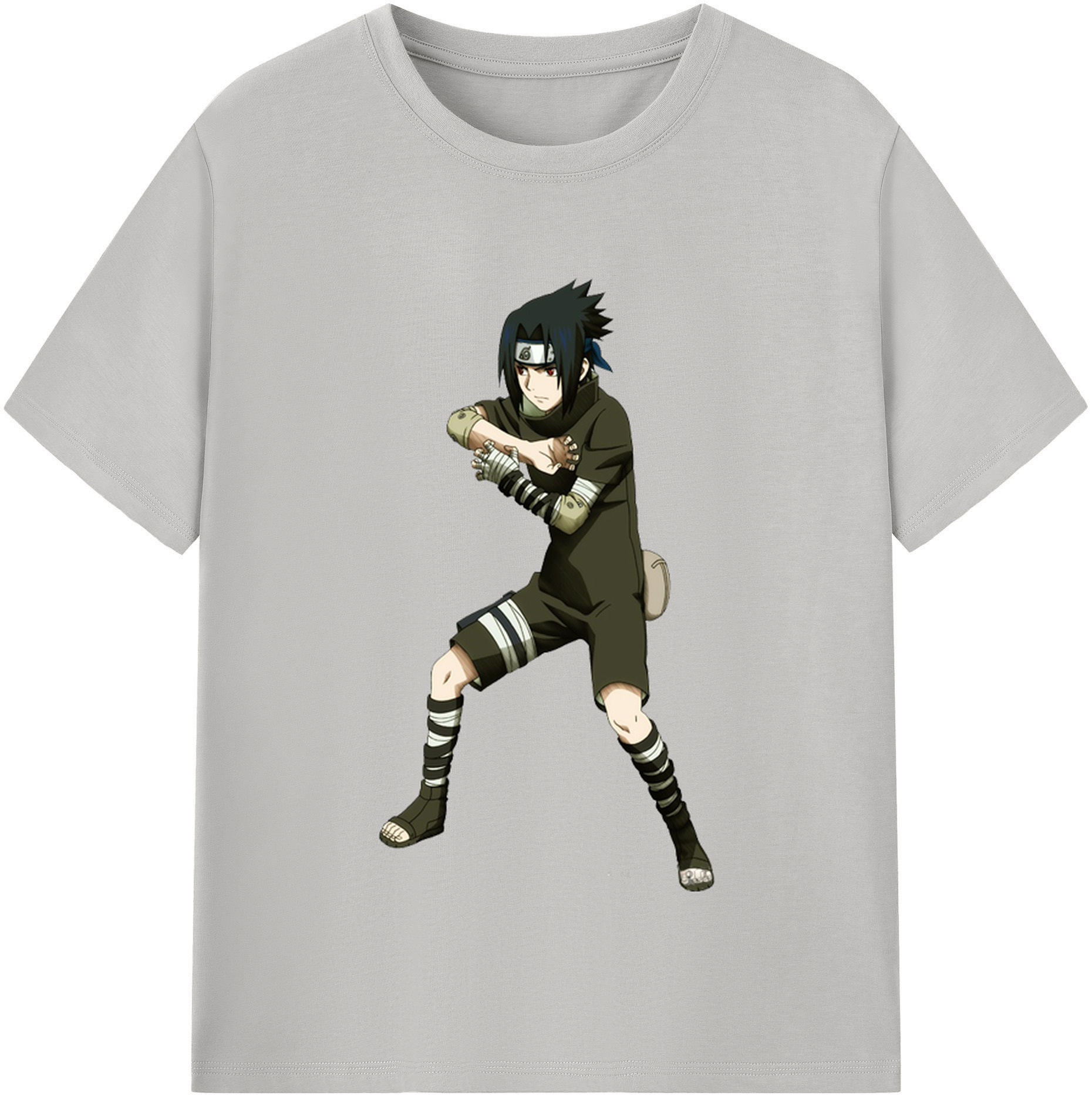 （画像用） NARUTO -ナルト- うちは サスケ Uchiha Sasuke レディースカジュアルプリントTシャツ（綿100％）