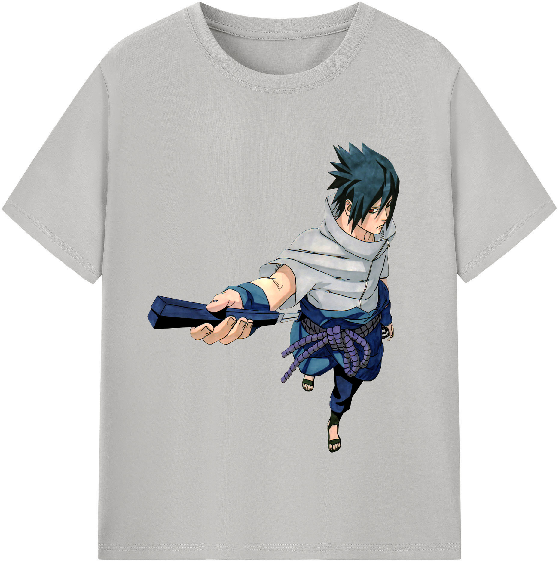 （画像用） NARUTO -ナルト- うちは サスケ Uchiha Sasuke レディースカジュアルプリントTシャツ（綿100％）