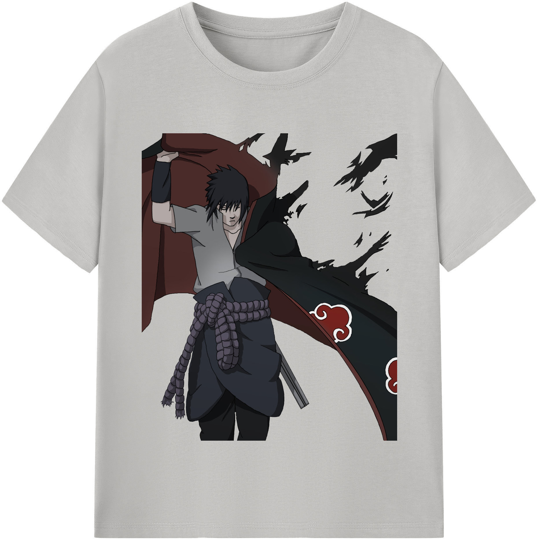 （画像用） NARUTO -ナルト- うちは サスケ Uchiha Sasuke レディースカジュアルプリントTシャツ（綿100％）
