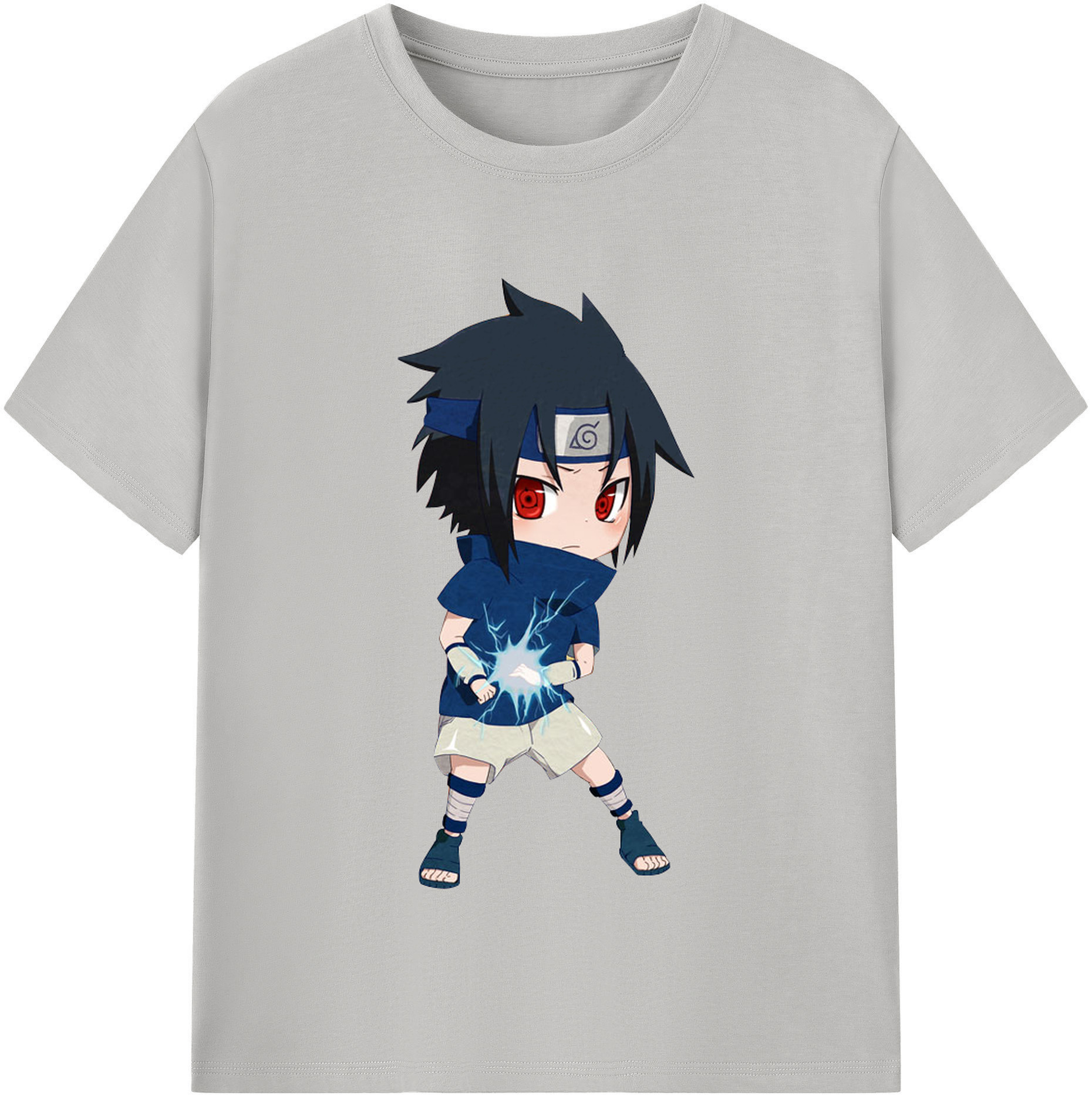 （画像用） NARUTO -ナルト- うちは サスケ Uchiha Sasuke レディースカジュアルプリントTシャツ（綿100％）