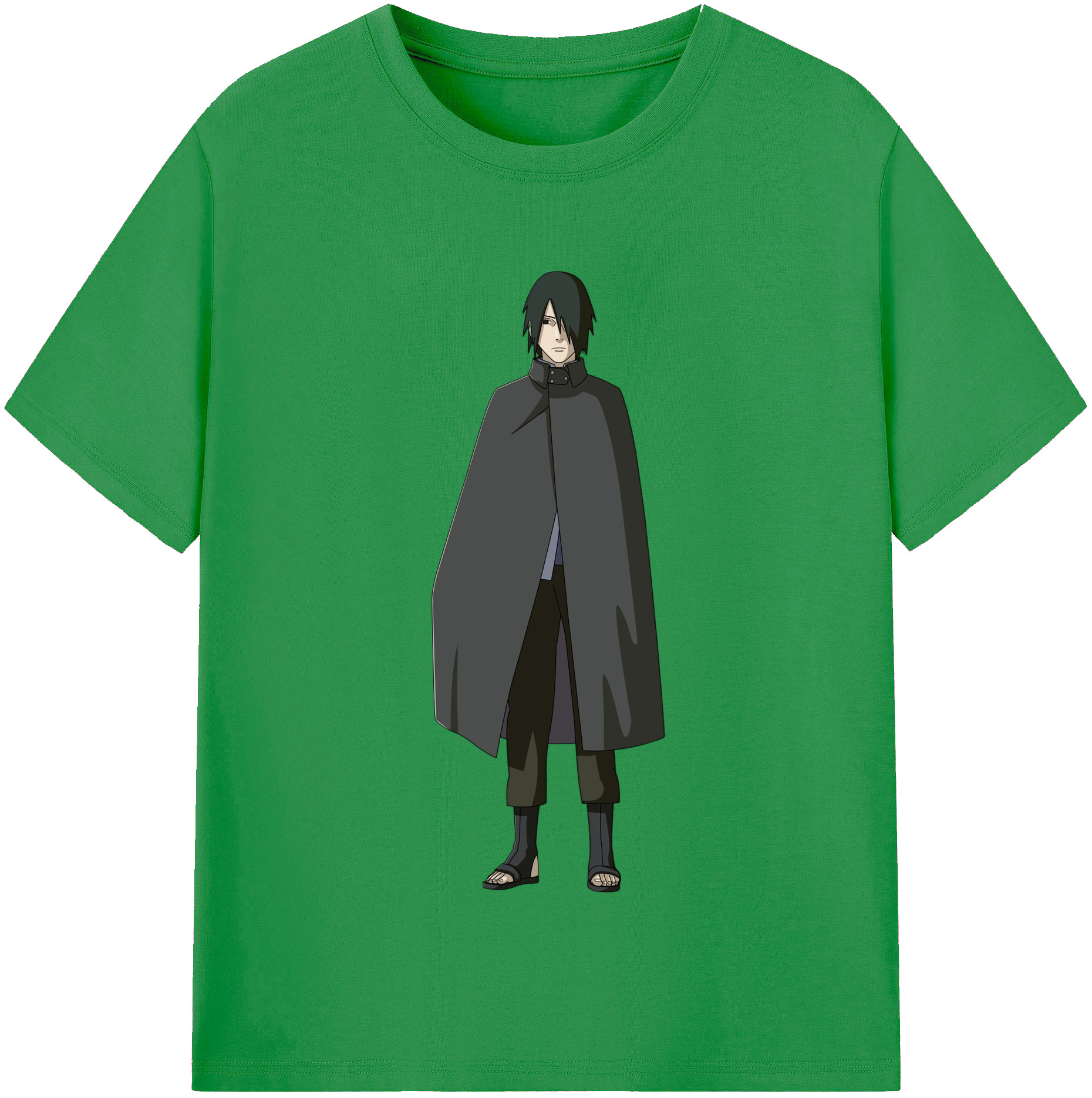 （画像用） NARUTO -ナルト- うちは サスケ Uchiha Sasuke レディースカジュアルプリントTシャツ（綿100％）