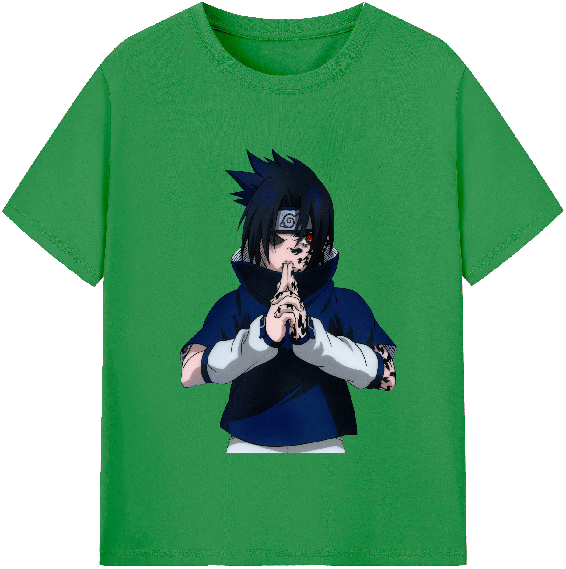 （画像用） NARUTO -ナルト- うちは サスケ Uchiha Sasuke レディースカジュアルプリントTシャツ（綿100％）