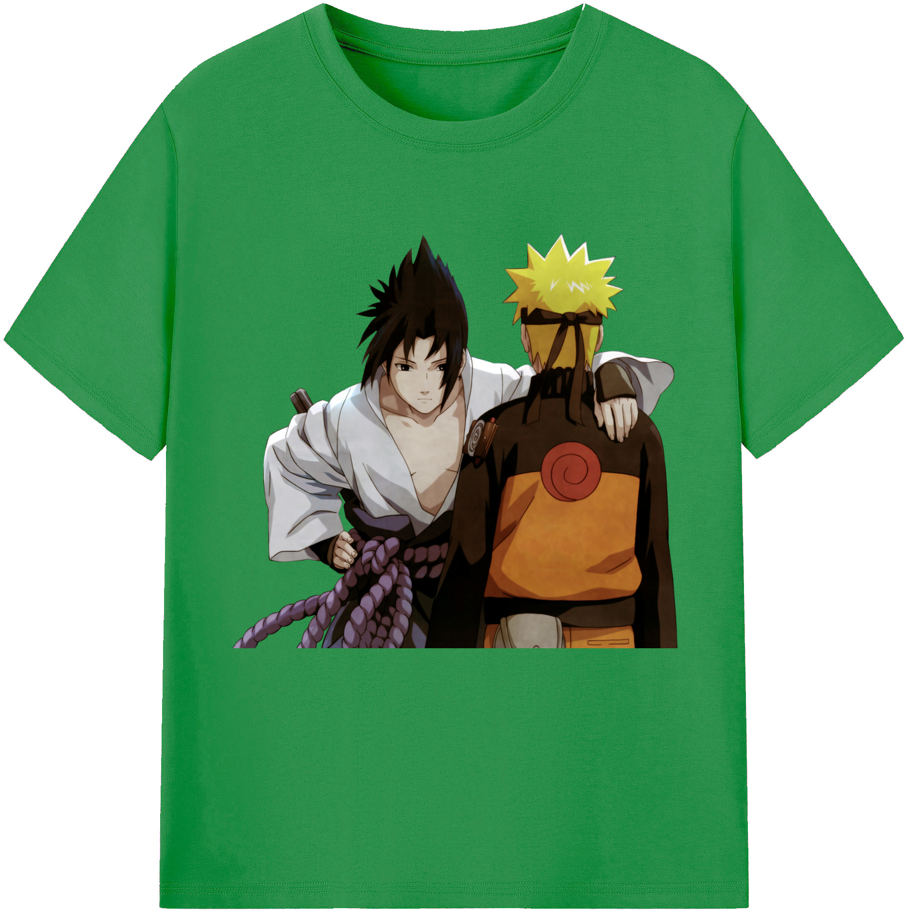 （画像用） NARUTO -ナルト- うちは サスケ Uchiha Sasuke レディースカジュアルプリントTシャツ（綿100％）