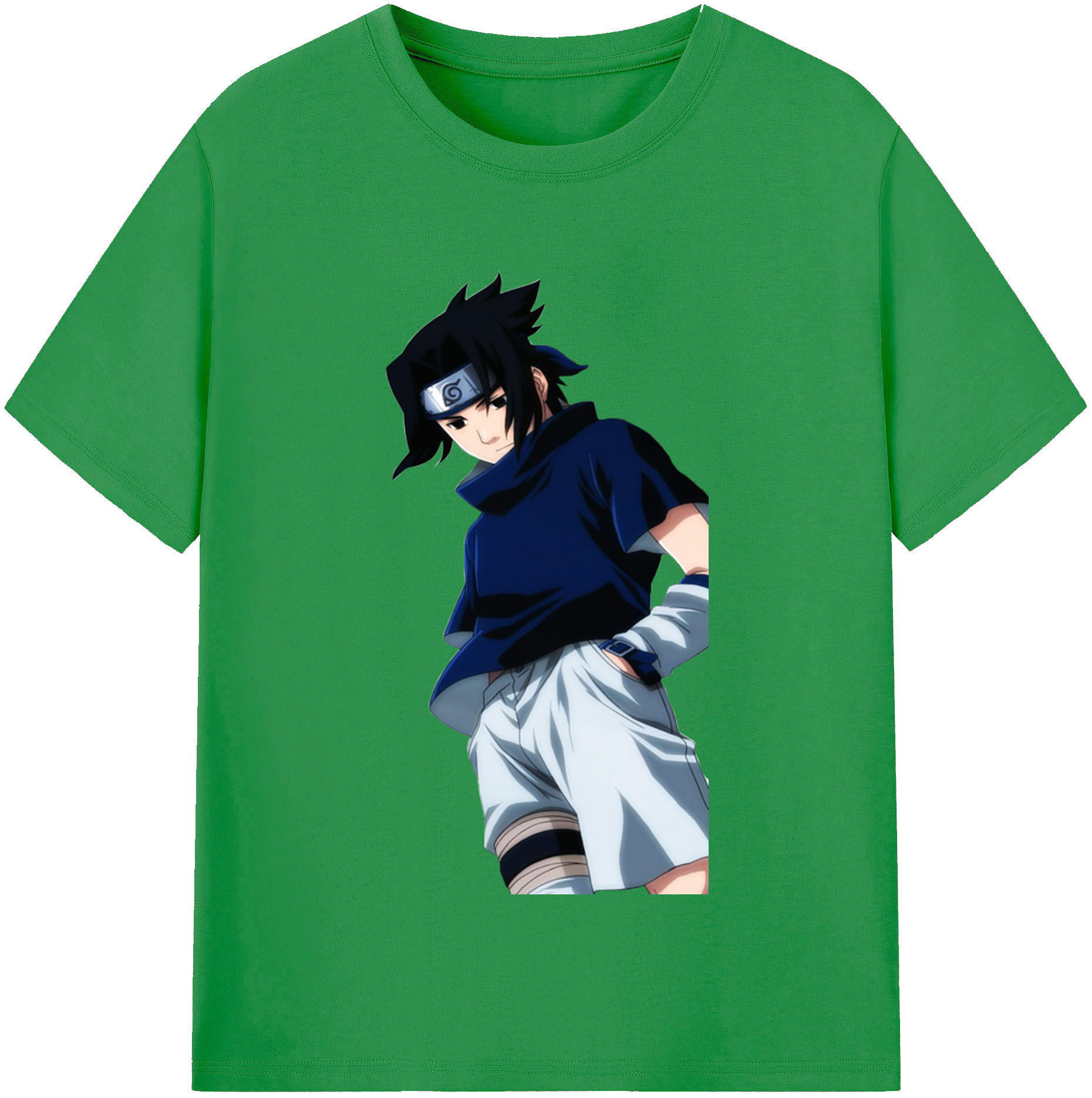 （画像用） NARUTO -ナルト- うちは サスケ Uchiha Sasuke レディースカジュアルプリントTシャツ（綿100％）