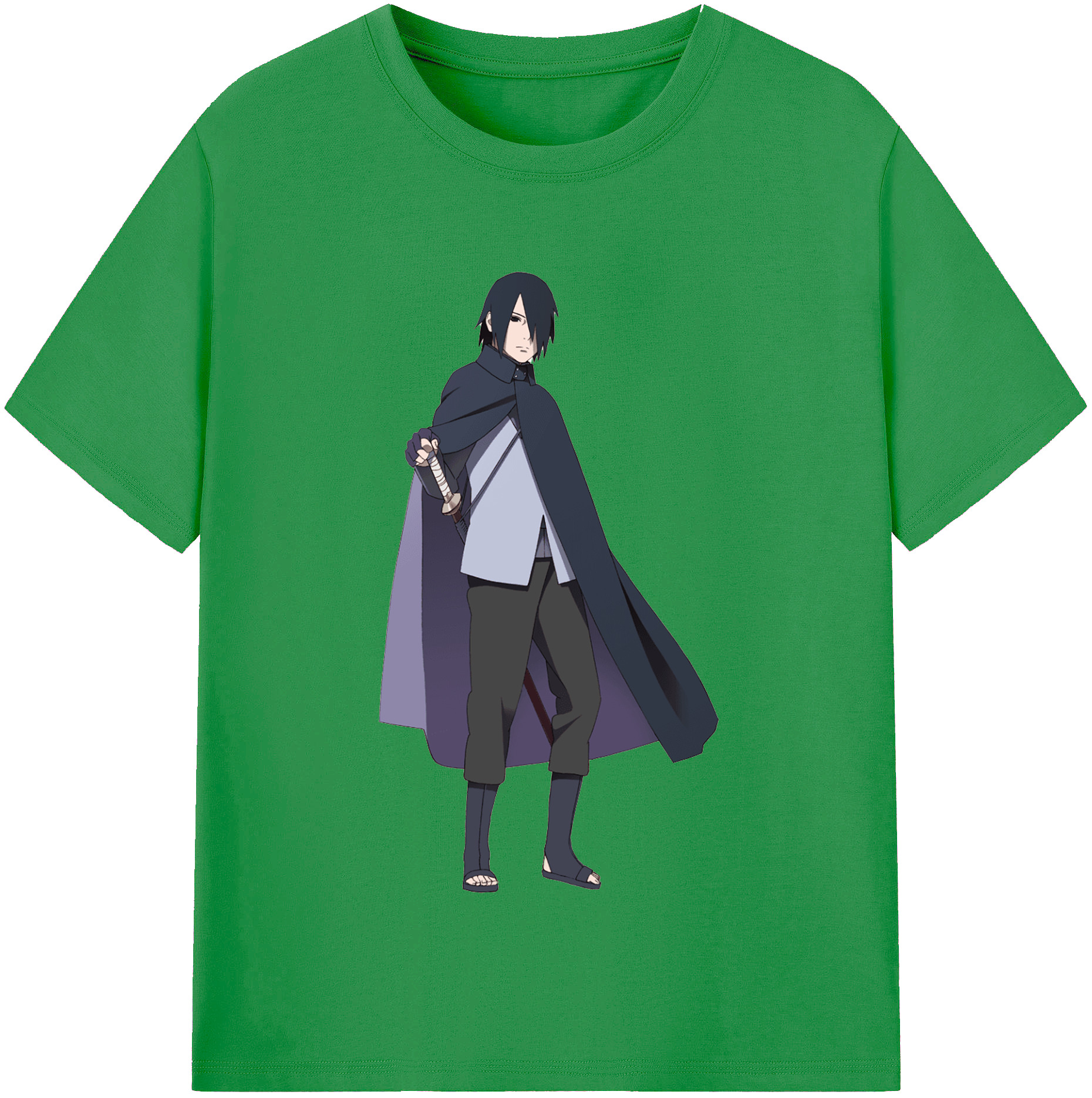 （画像用） NARUTO -ナルト- うちは サスケ Uchiha Sasuke レディースカジュアルプリントTシャツ（綿100％）