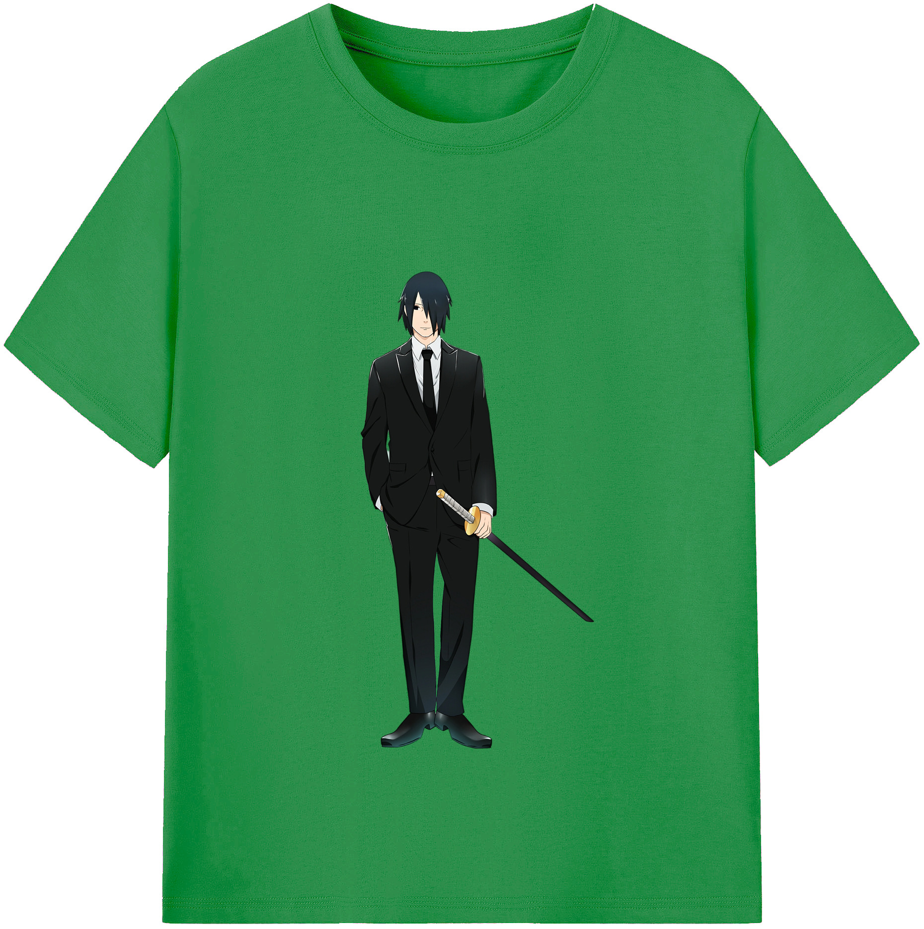 （画像用） NARUTO -ナルト- うちは サスケ Uchiha Sasuke レディースカジュアルプリントTシャツ（綿100％）
