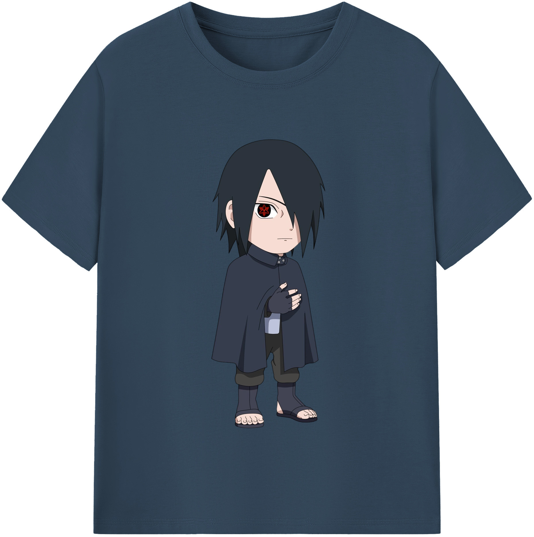 （画像用） NARUTO -ナルト- うちは サスケ Uchiha Sasuke レディースカジュアルプリントTシャツ（綿100％）
