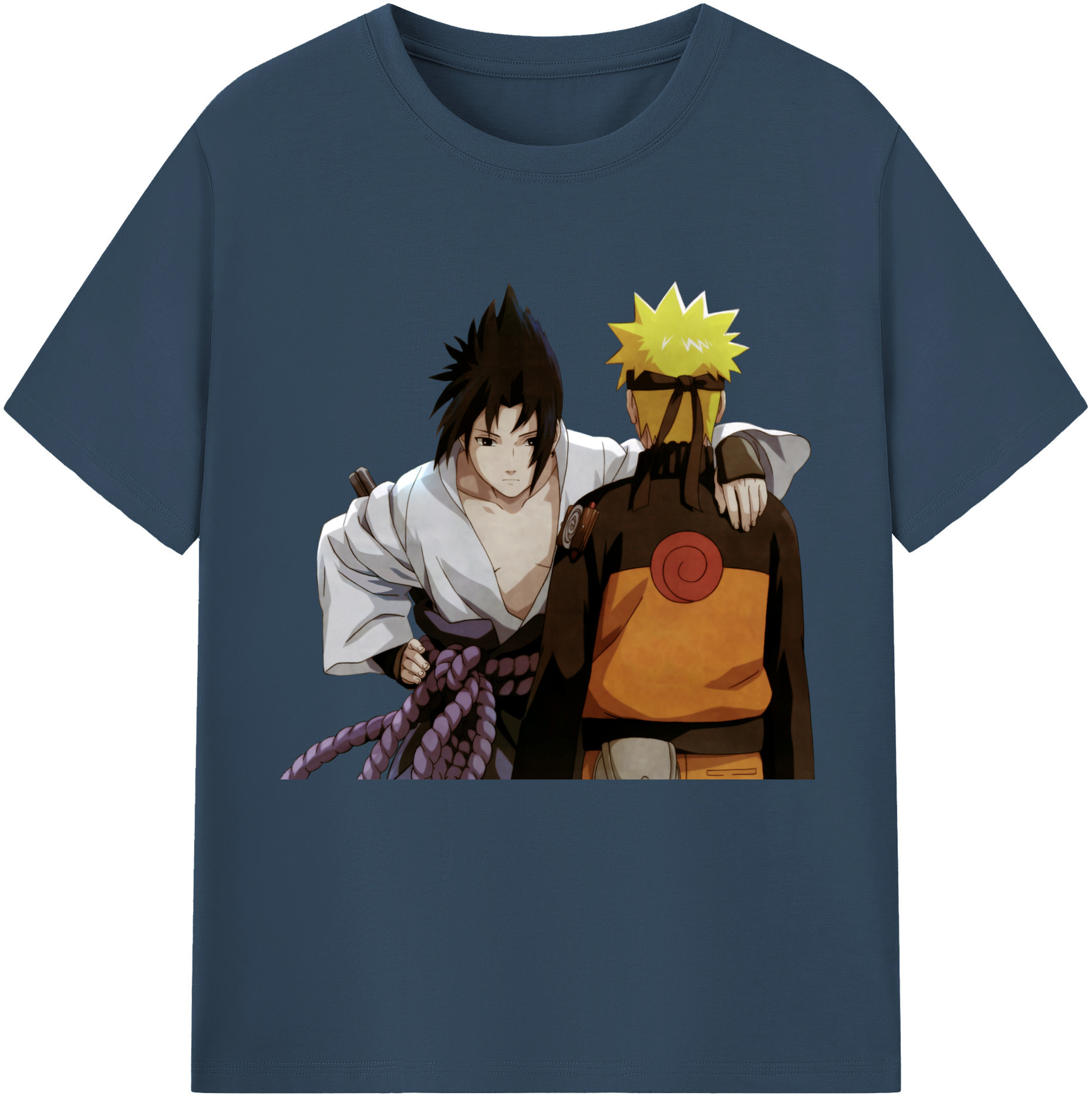 （画像用） NARUTO -ナルト- うちは サスケ Uchiha Sasuke レディースカジュアルプリントTシャツ（綿100％）