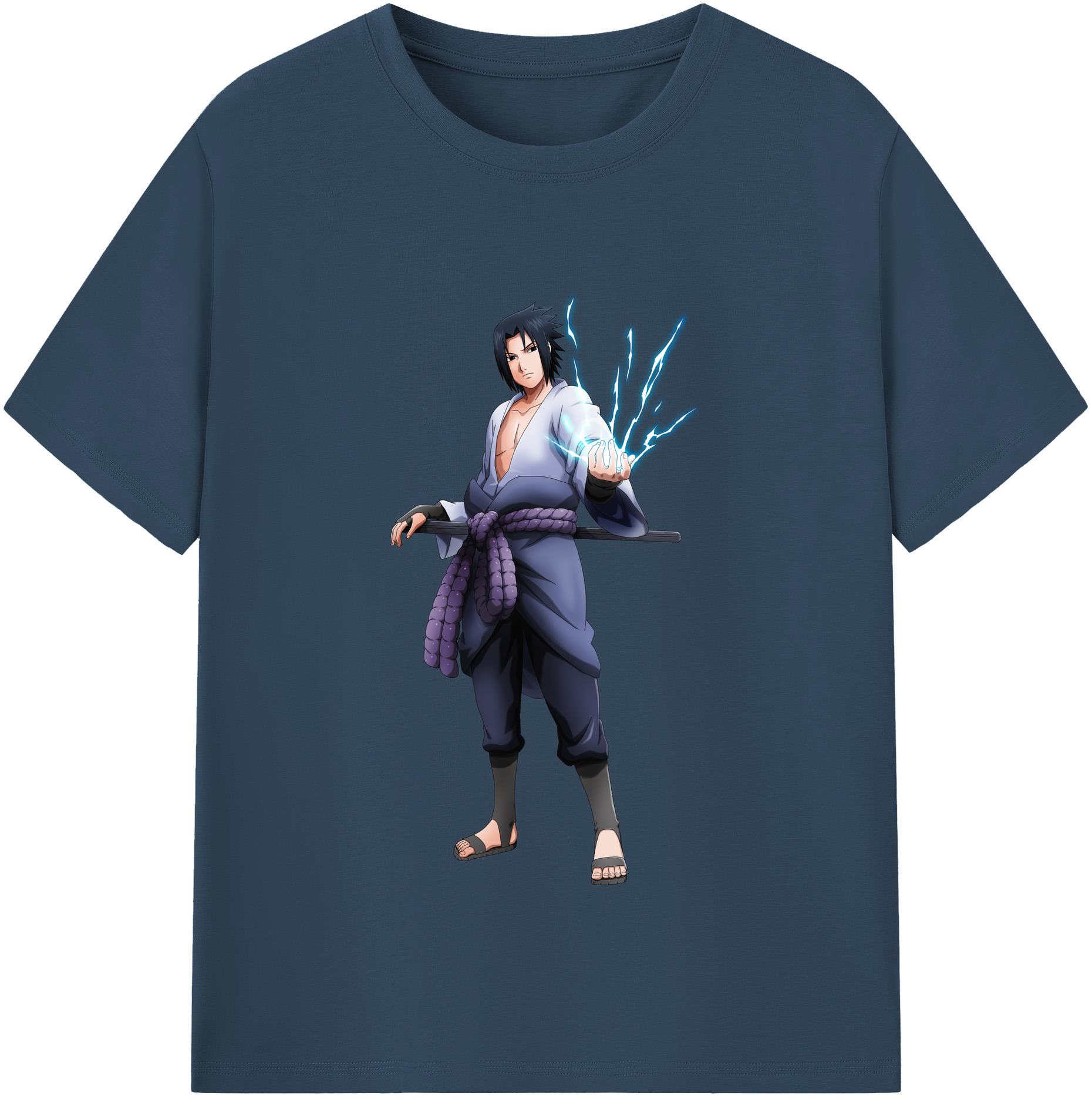 （画像用） NARUTO -ナルト- うちは サスケ Uchiha Sasuke レディースカジュアルプリントTシャツ（綿100％）