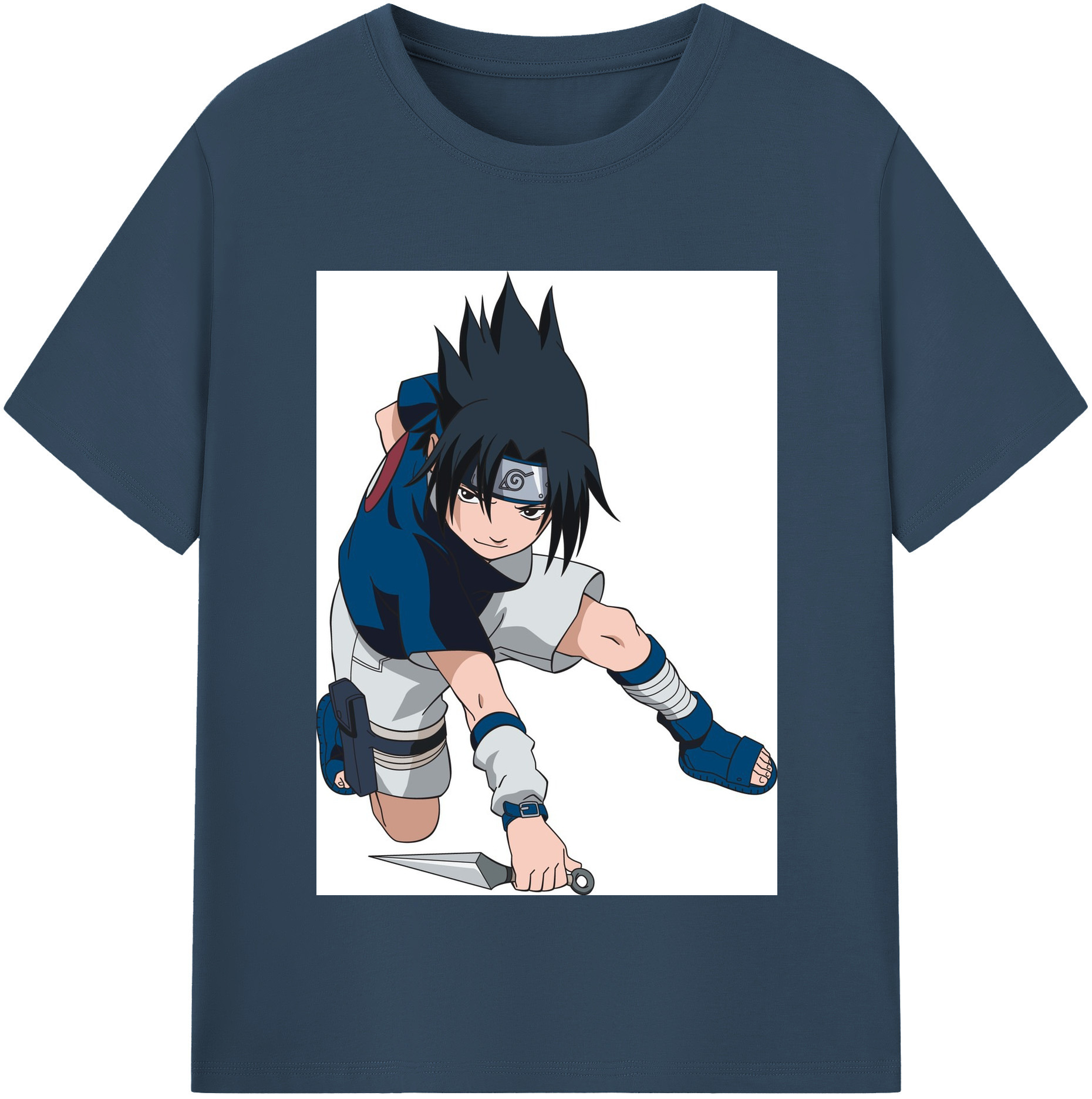 （画像用） NARUTO -ナルト- うちは サスケ Uchiha Sasuke レディースカジュアルプリントTシャツ（綿100％）