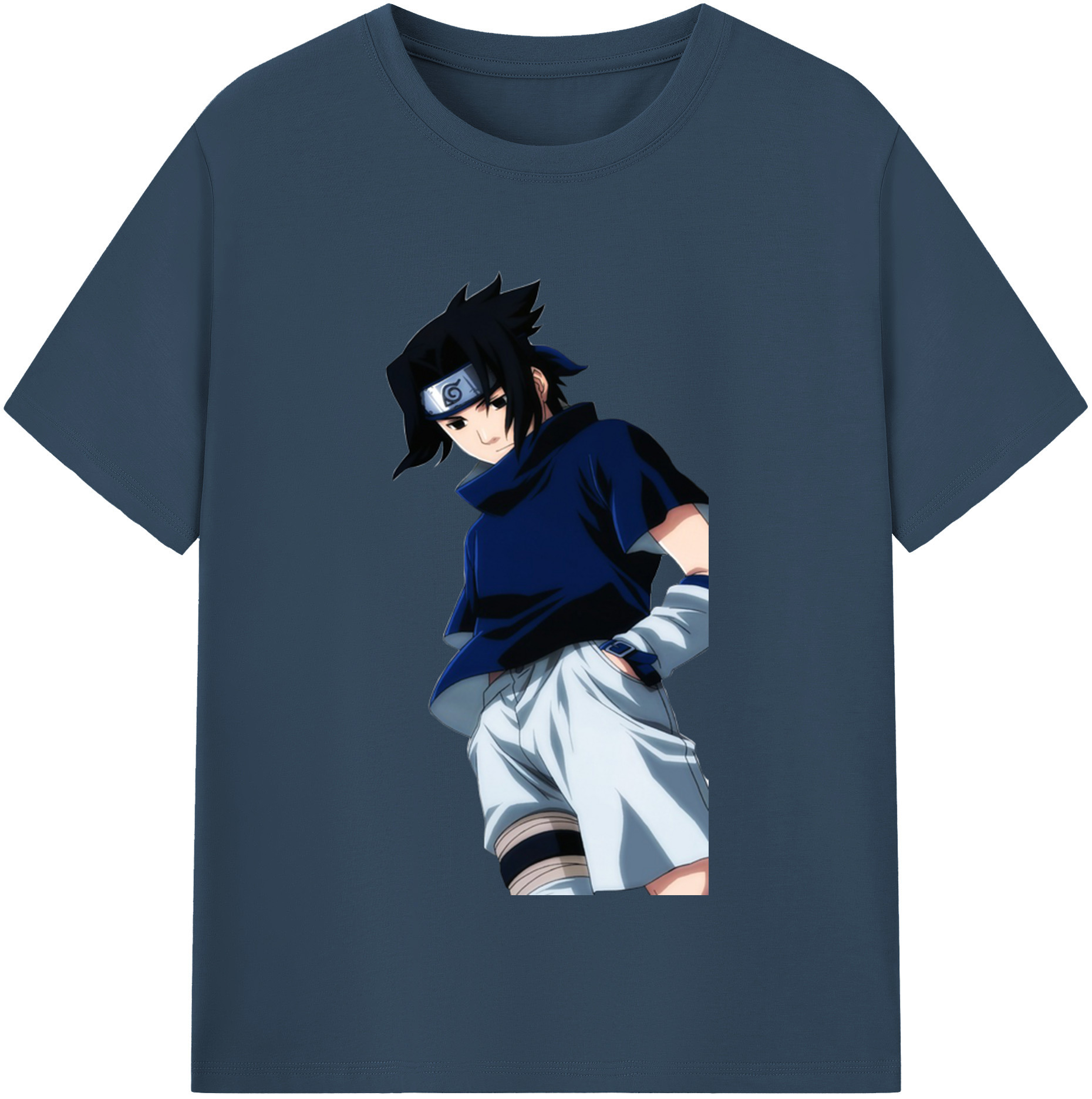 （画像用） NARUTO -ナルト- うちは サスケ Uchiha Sasuke レディースカジュアルプリントTシャツ（綿100％）