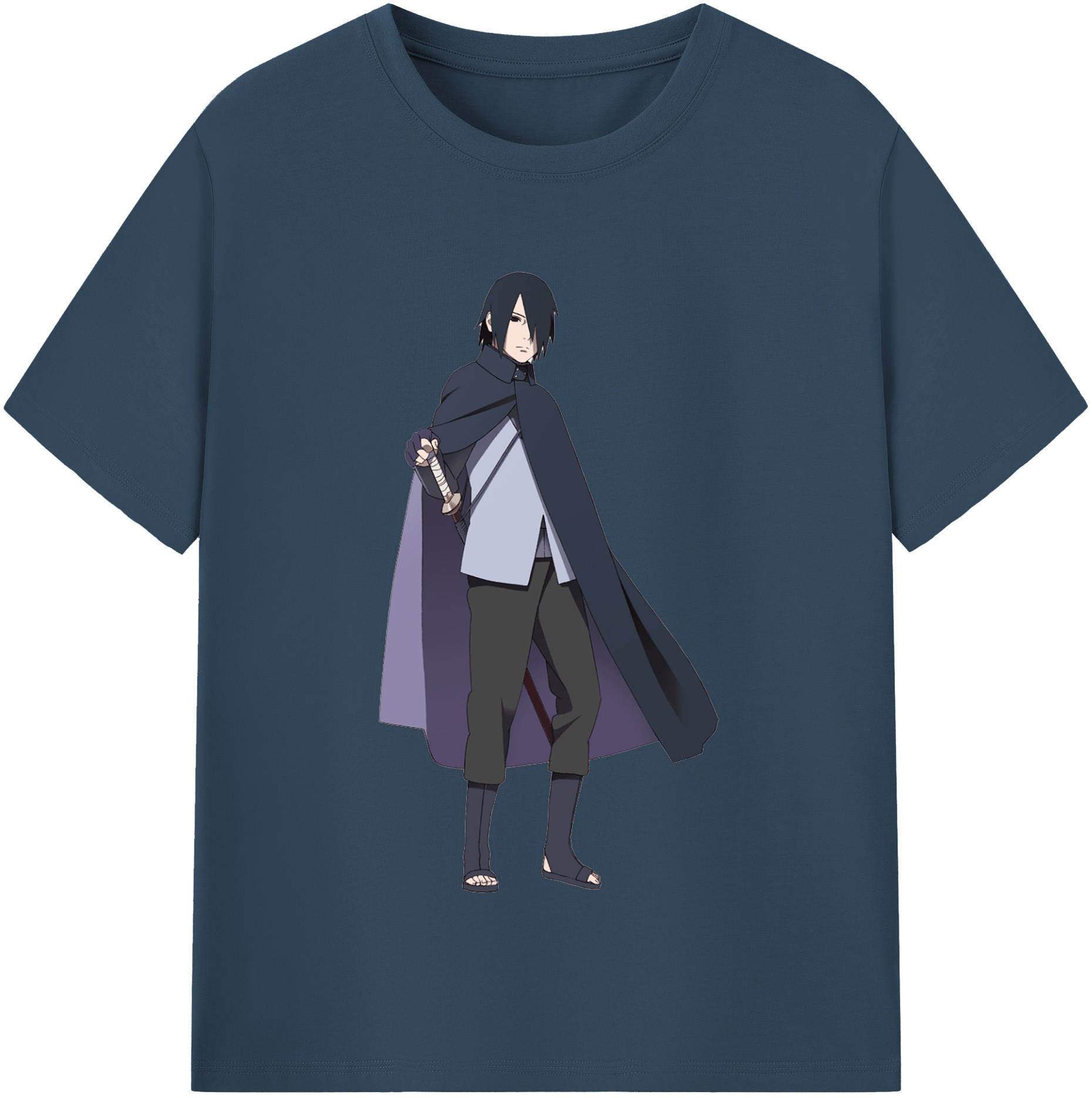 （画像用） NARUTO -ナルト- うちは サスケ Uchiha Sasuke レディースカジュアルプリントTシャツ（綿100％）