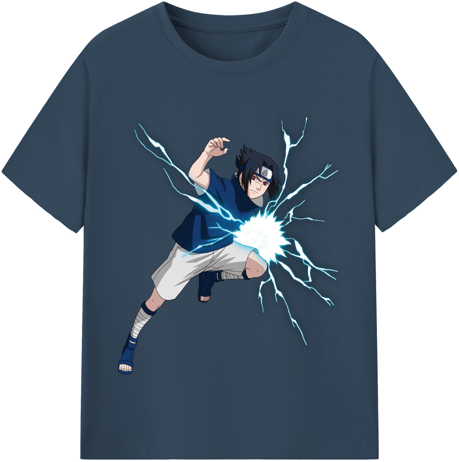 （画像用） NARUTO -ナルト- うちは サスケ Uchiha Sasuke レディースカジュアルプリントTシャツ（綿100％）