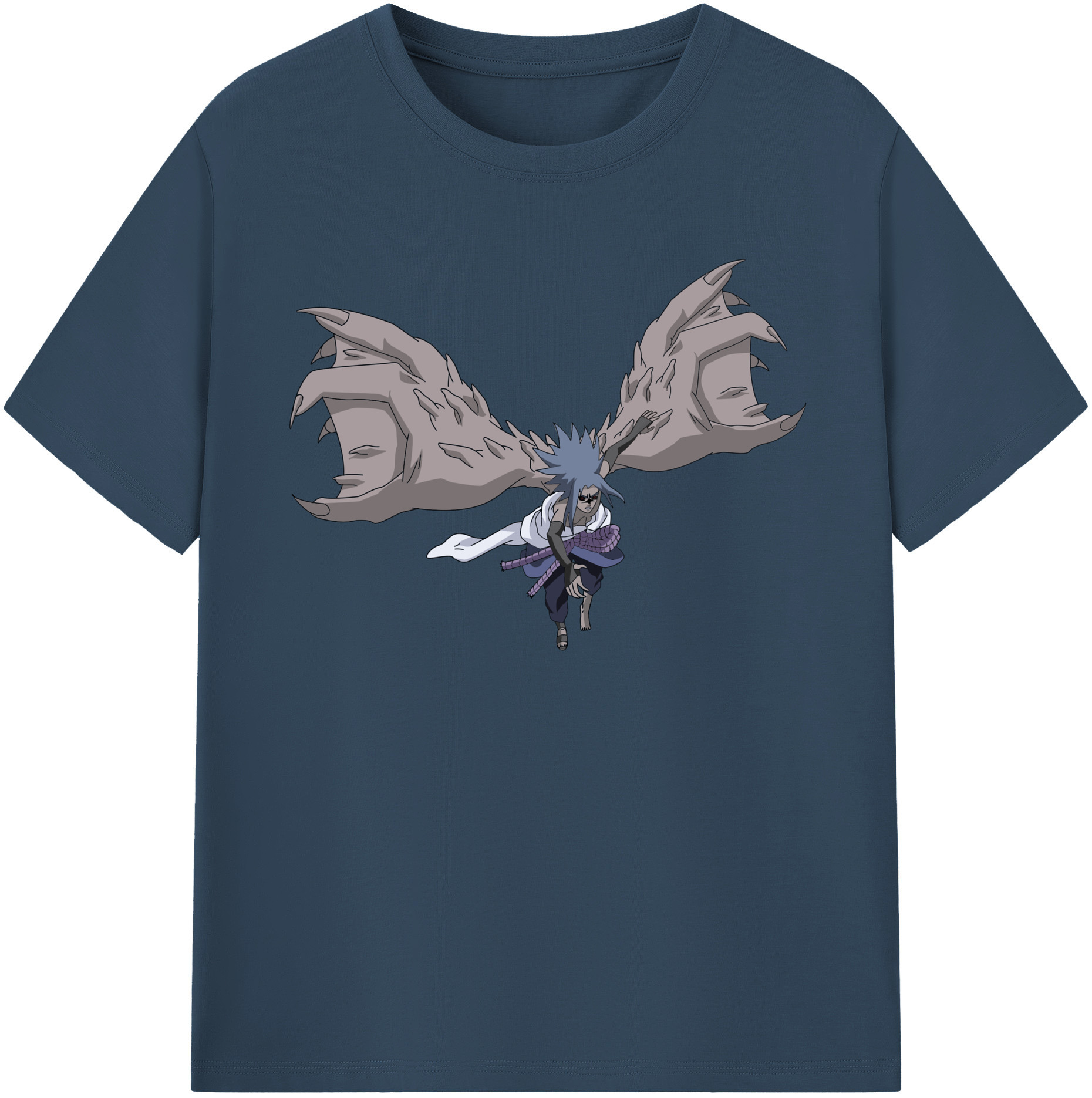 （画像用） NARUTO -ナルト- うちは サスケ Uchiha Sasuke レディースカジュアルプリントTシャツ（綿100％）