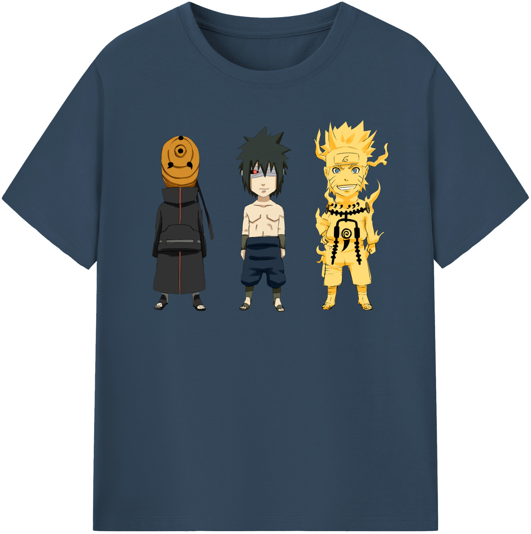 （画像用） NARUTO -ナルト- うちは サスケ Uchiha Sasuke レディースカジュアルプリントTシャツ（綿100％）