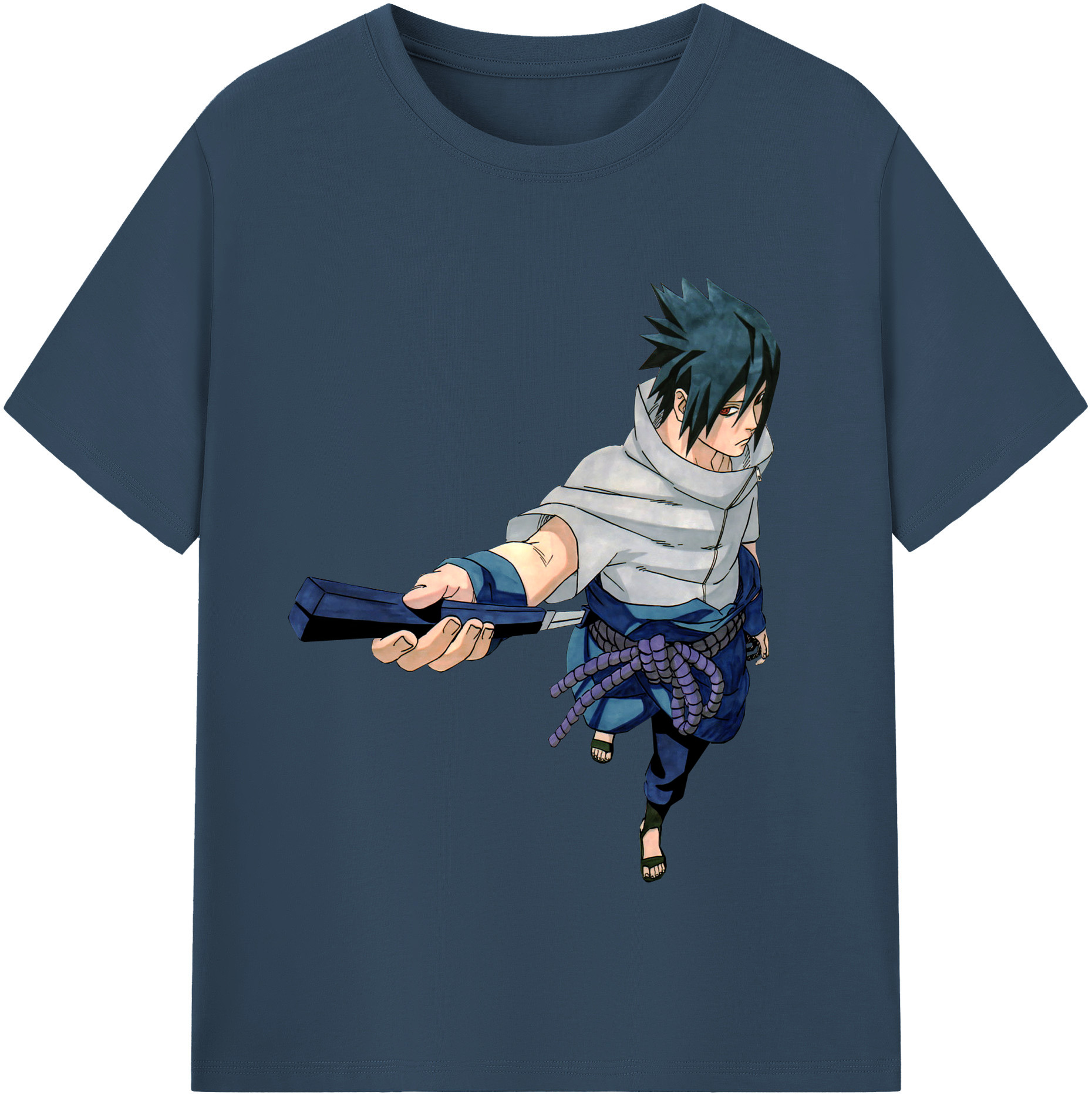 （画像用） NARUTO -ナルト- うちは サスケ Uchiha Sasuke レディースカジュアルプリントTシャツ（綿100％）