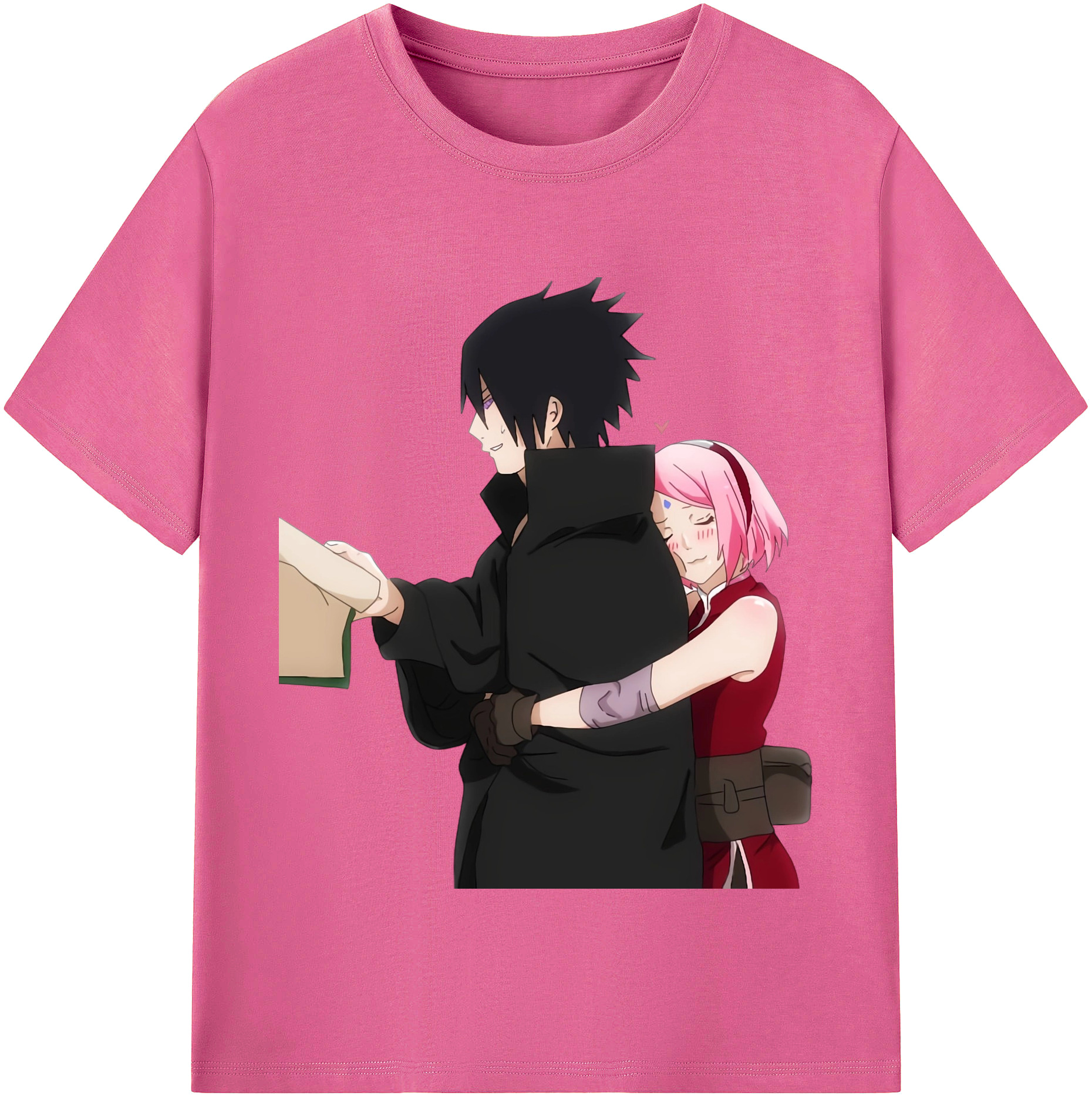 （画像用） NARUTO -ナルト- うちは サスケ Uchiha Sasuke レディースカジュアルプリントTシャツ（綿100％）