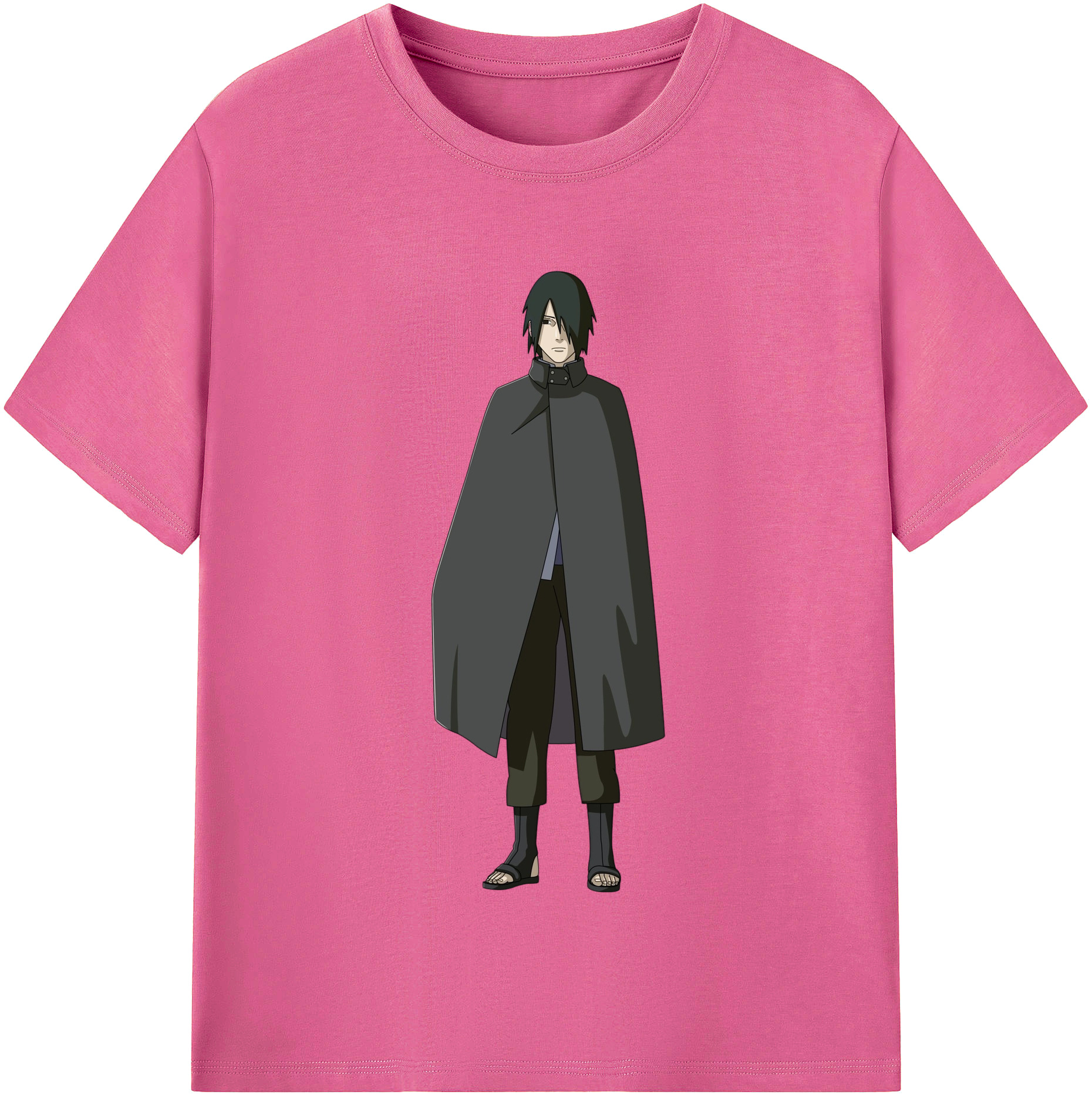 （画像用） NARUTO -ナルト- うちは サスケ Uchiha Sasuke レディースカジュアルプリントTシャツ（綿100％）