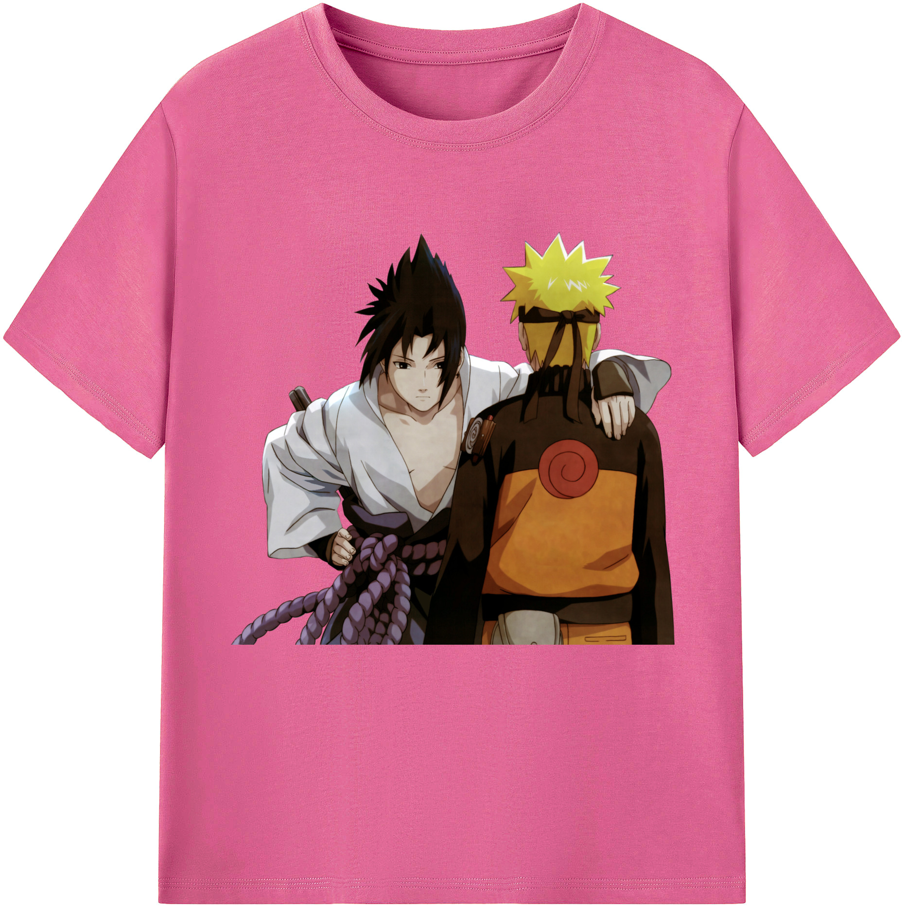 （画像用） NARUTO -ナルト- うちは サスケ Uchiha Sasuke レディースカジュアルプリントTシャツ（綿100％）