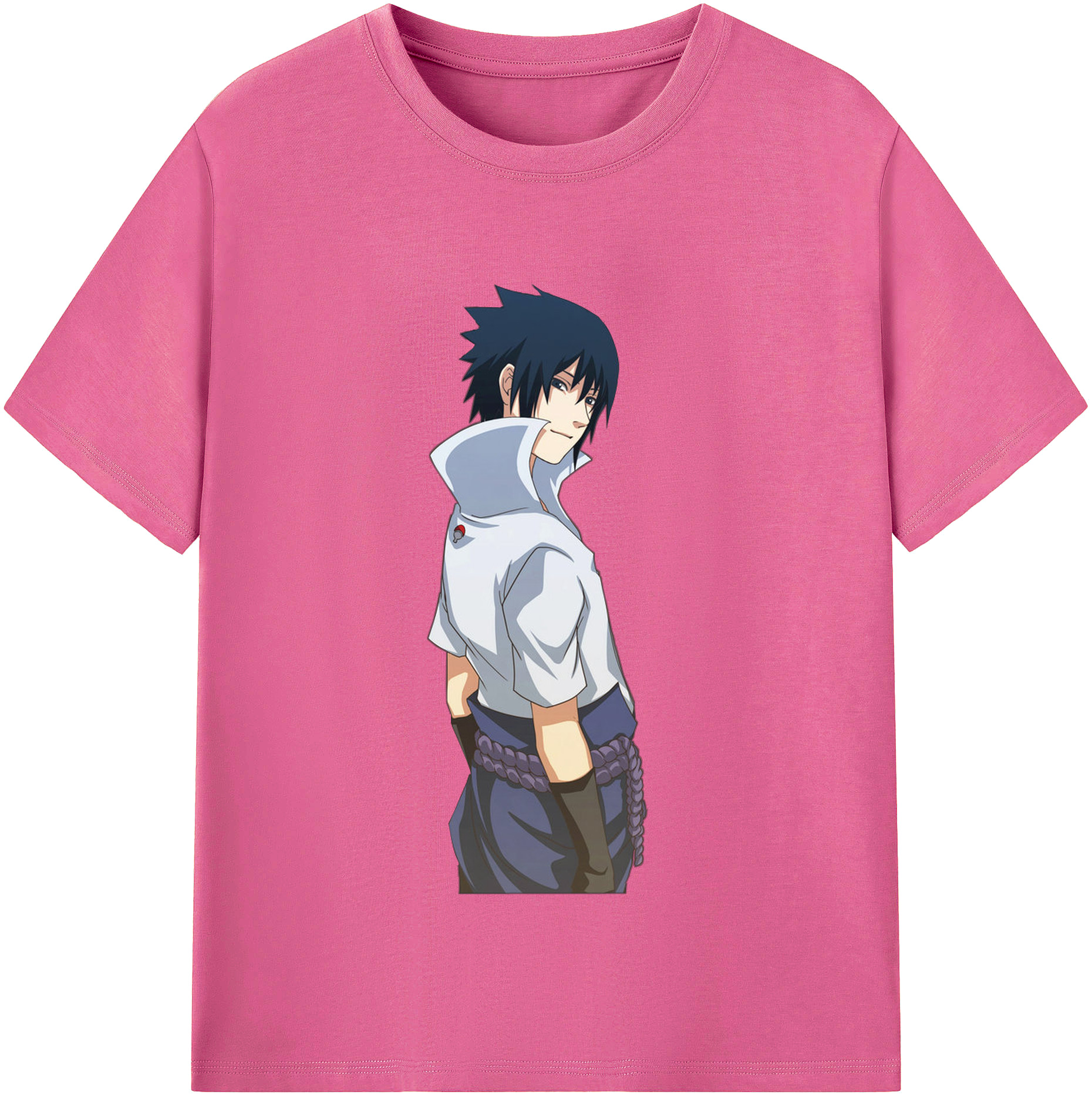 （画像用） NARUTO -ナルト- うちは サスケ Uchiha Sasuke レディースカジュアルプリントTシャツ（綿100％）