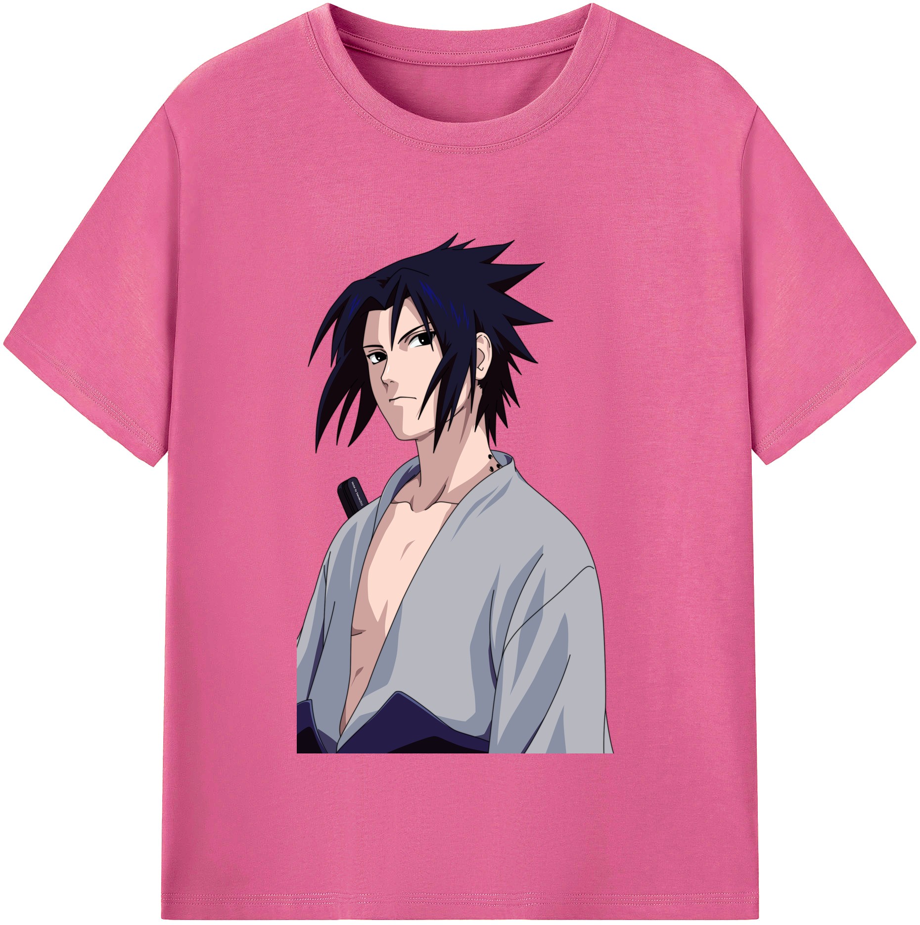 （画像用） NARUTO -ナルト- うちは サスケ Uchiha Sasuke レディースカジュアルプリントTシャツ（綿100％）