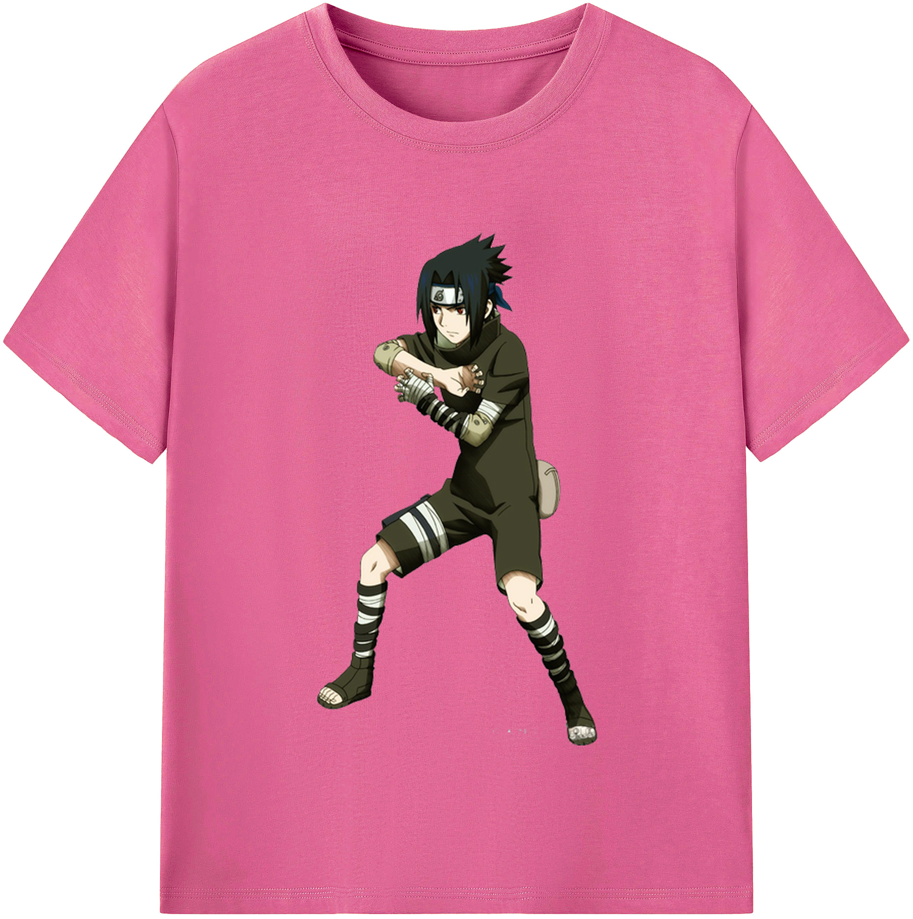 （画像用） NARUTO -ナルト- うちは サスケ Uchiha Sasuke レディースカジュアルプリントTシャツ（綿100％）