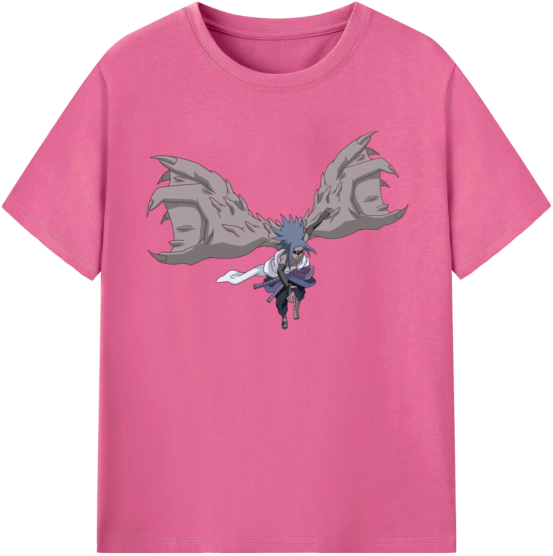 （画像用） NARUTO -ナルト- うちは サスケ Uchiha Sasuke レディースカジュアルプリントTシャツ（綿100％）