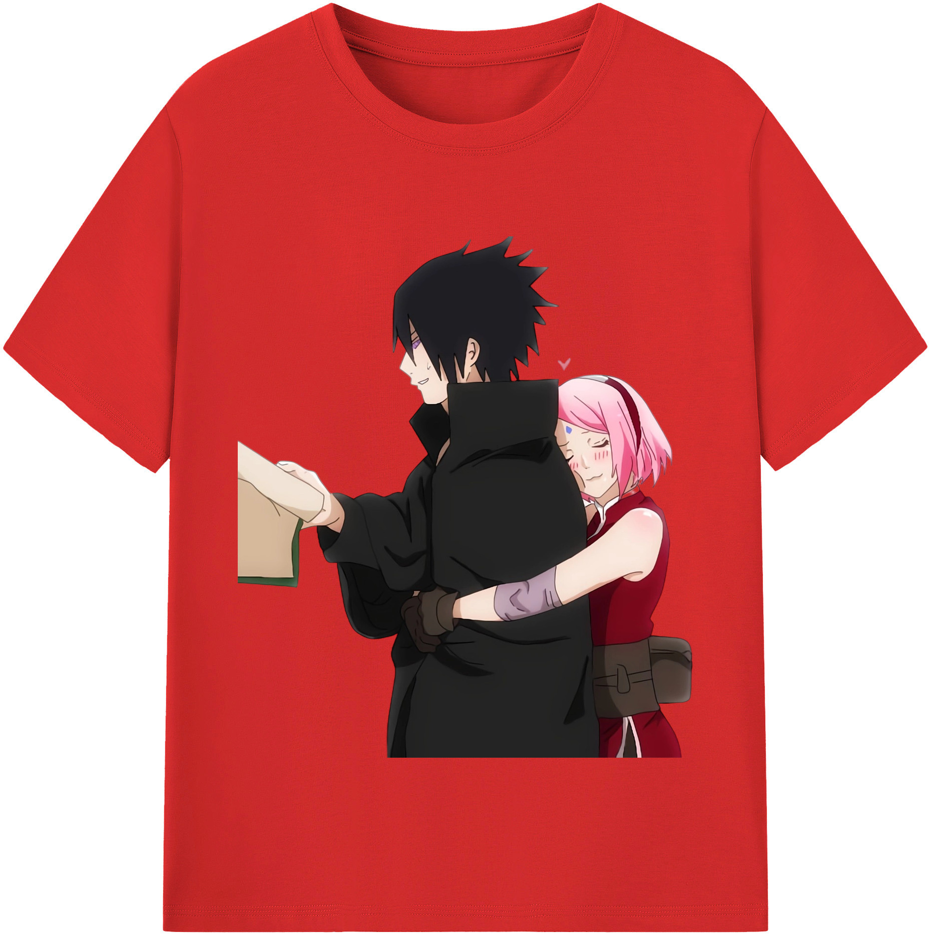 （画像用） NARUTO -ナルト- うちは サスケ Uchiha Sasuke レディースカジュアルプリントTシャツ（綿100％）