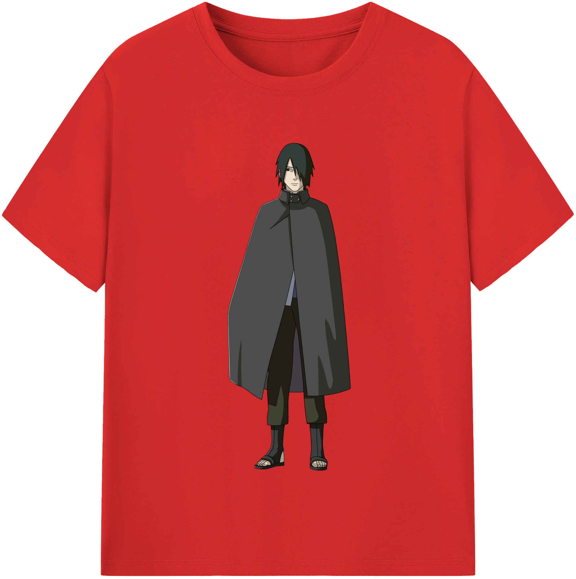 （画像用） NARUTO -ナルト- うちは サスケ Uchiha Sasuke レディースカジュアルプリントTシャツ（綿100％）