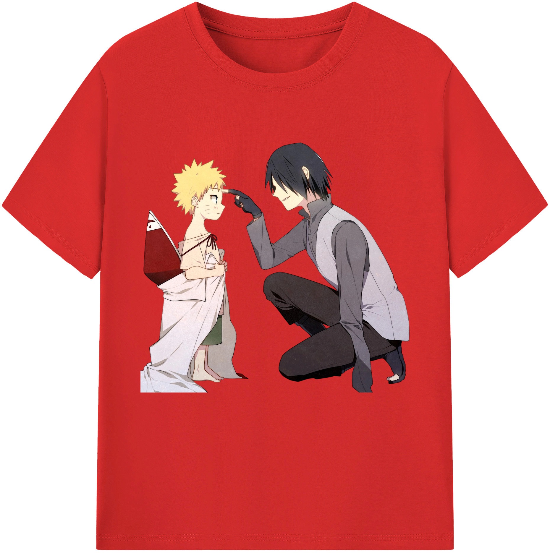 （画像用） NARUTO -ナルト- うちは サスケ Uchiha Sasuke レディースカジュアルプリントTシャツ（綿100％）