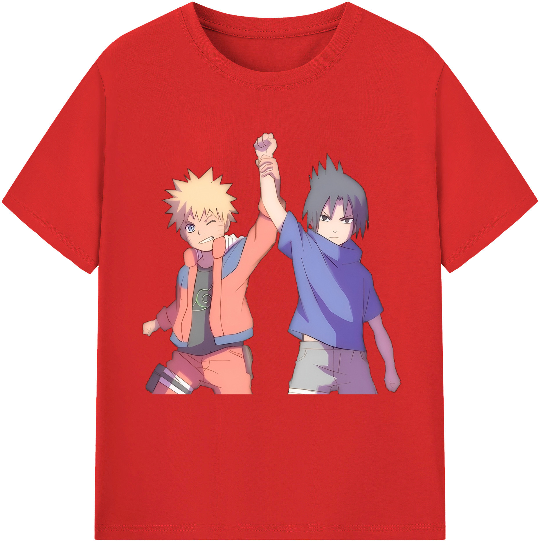 （画像用） NARUTO -ナルト- うちは サスケ Uchiha Sasuke レディースカジュアルプリントTシャツ（綿100％）