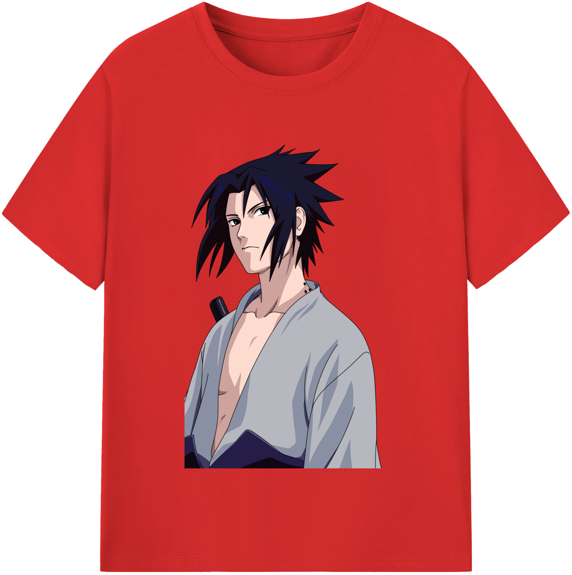 （画像用） NARUTO -ナルト- うちは サスケ Uchiha Sasuke レディースカジュアルプリントTシャツ（綿100％）