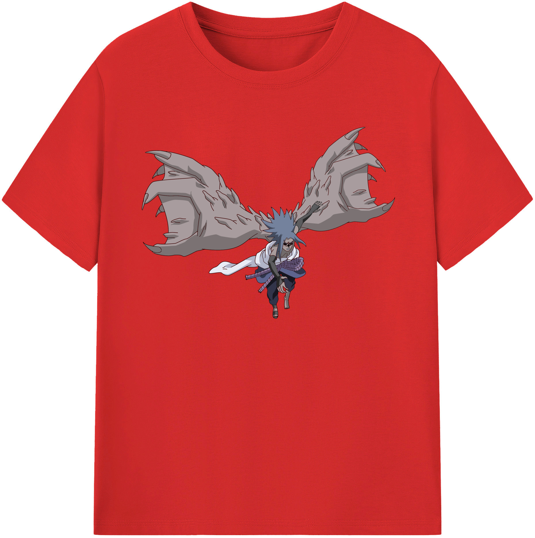 （画像用） NARUTO -ナルト- うちは サスケ Uchiha Sasuke レディースカジュアルプリントTシャツ（綿100％）