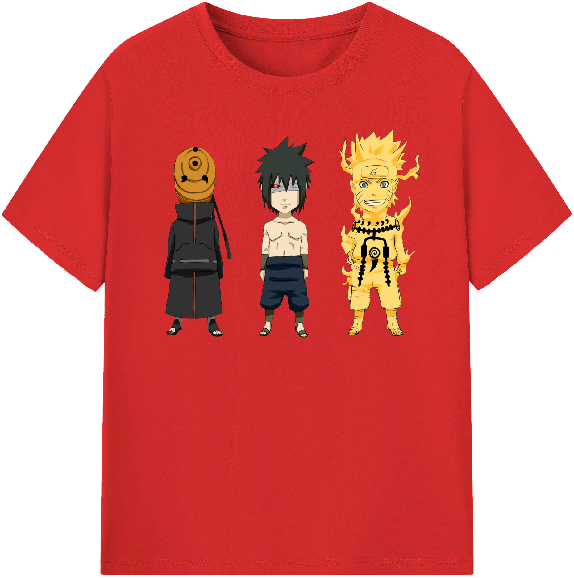（画像用） NARUTO -ナルト- うちは サスケ Uchiha Sasuke レディースカジュアルプリントTシャツ（綿100％）