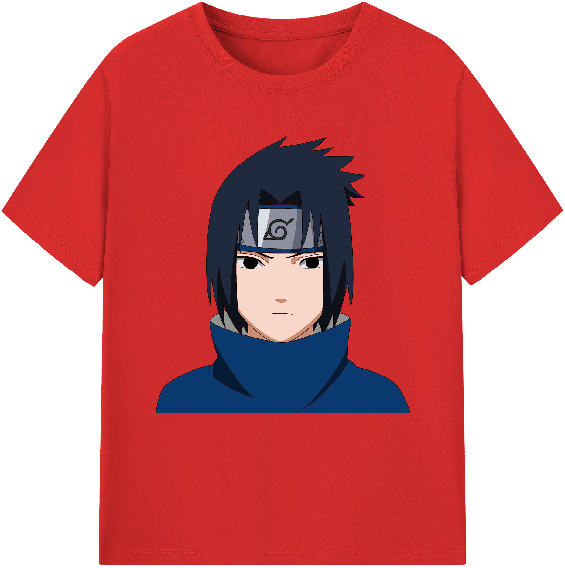 （画像用） NARUTO -ナルト- うちは サスケ Uchiha Sasuke レディースカジュアルプリントTシャツ（綿100％）