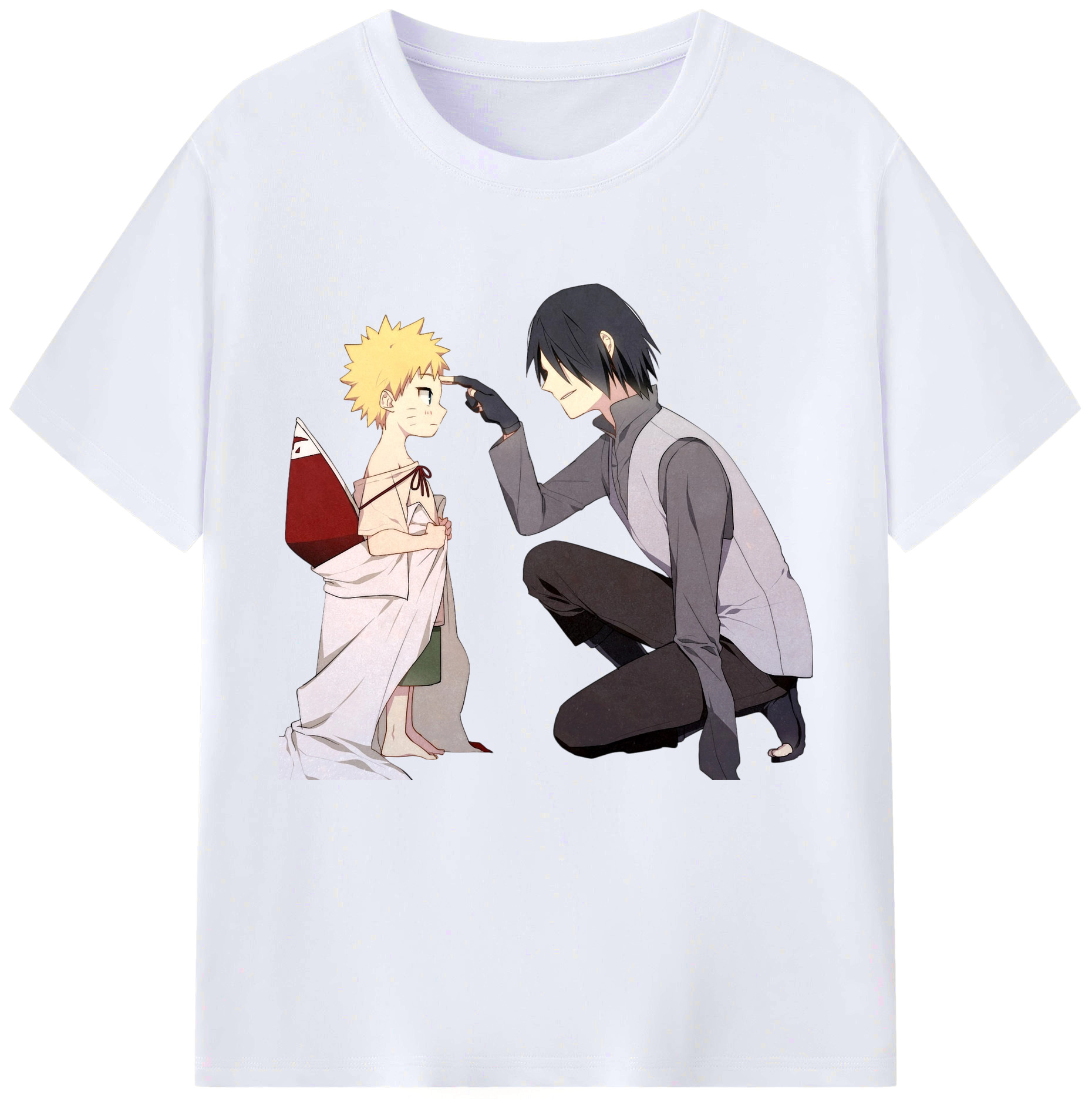 （画像用） NARUTO -ナルト- うちは サスケ Uchiha Sasuke レディースカジュアルプリントTシャツ（綿100％）
