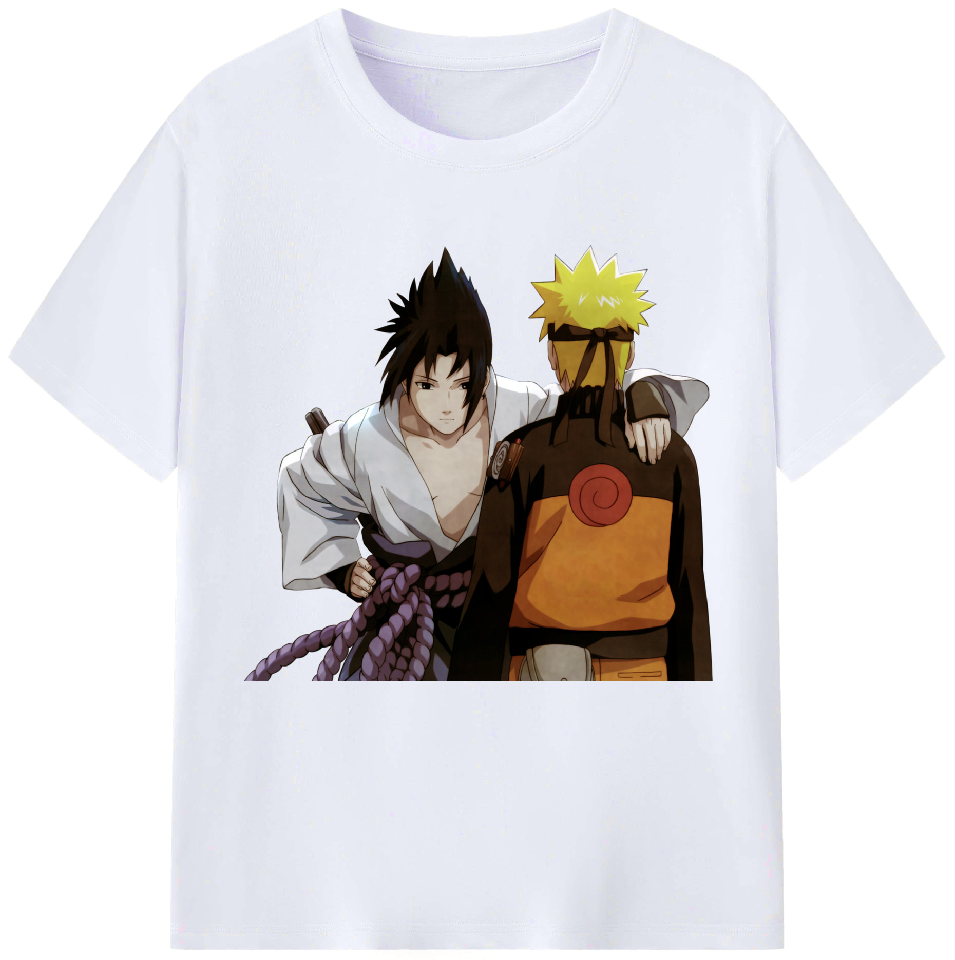 （画像用） NARUTO -ナルト- うちは サスケ Uchiha Sasuke レディースカジュアルプリントTシャツ（綿100％）