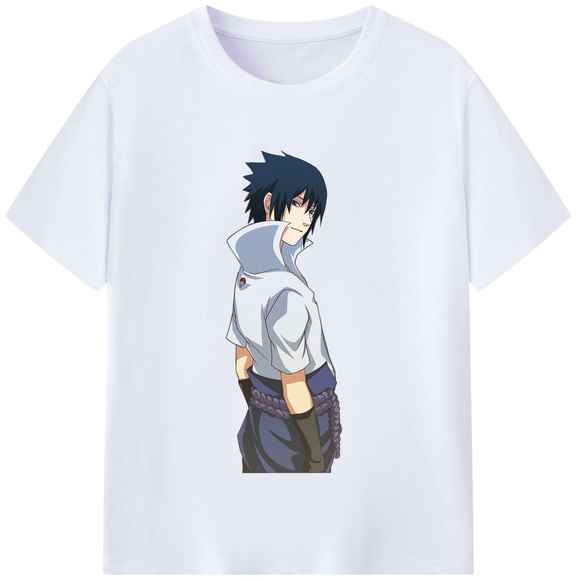 （画像用） NARUTO -ナルト- うちは サスケ Uchiha Sasuke レディースカジュアルプリントTシャツ（綿100％）
