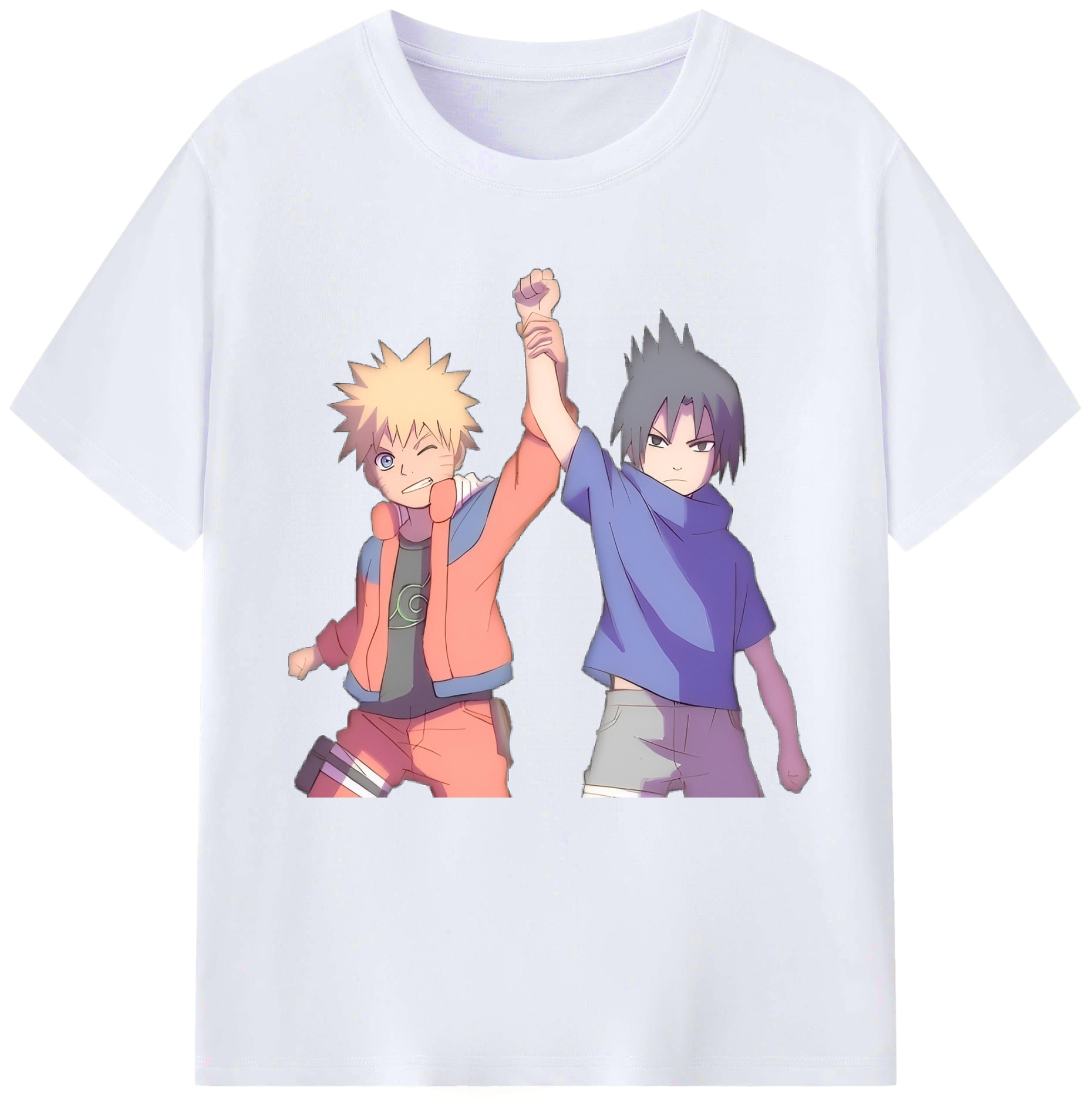 （画像用） NARUTO -ナルト- うちは サスケ Uchiha Sasuke レディースカジュアルプリントTシャツ（綿100％）