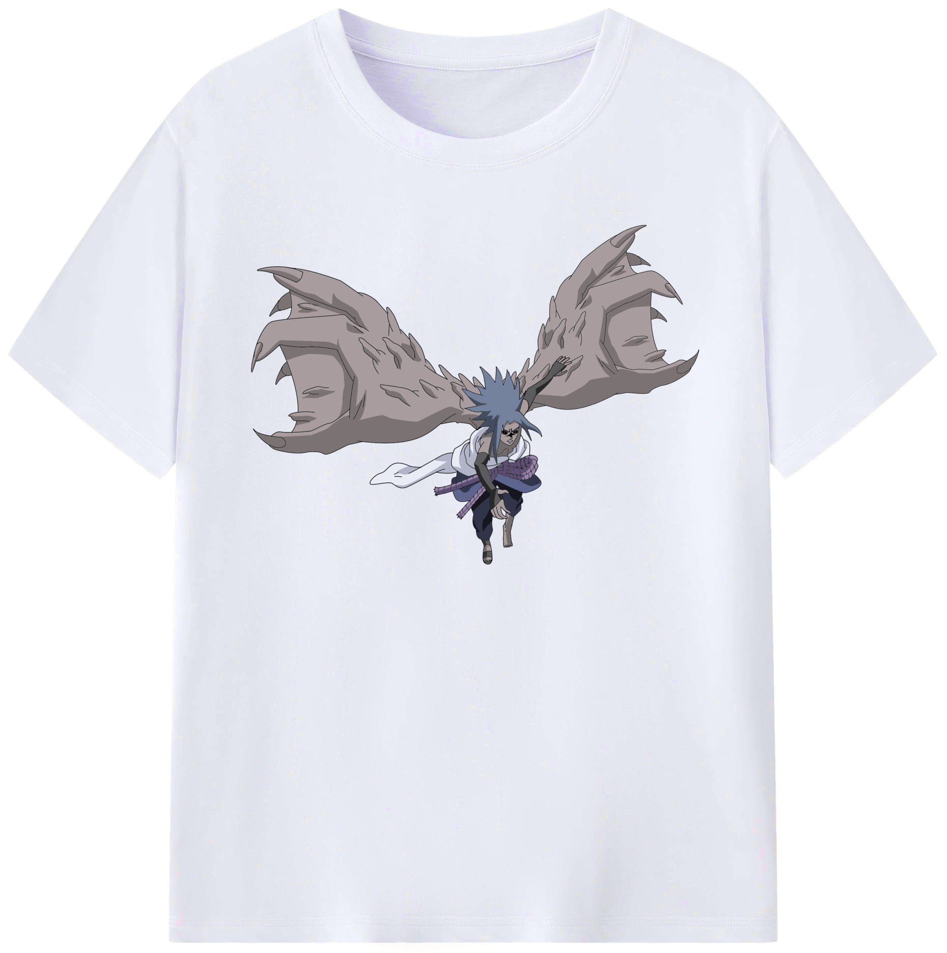 （画像用） NARUTO -ナルト- うちは サスケ Uchiha Sasuke レディースカジュアルプリントTシャツ（綿100％）