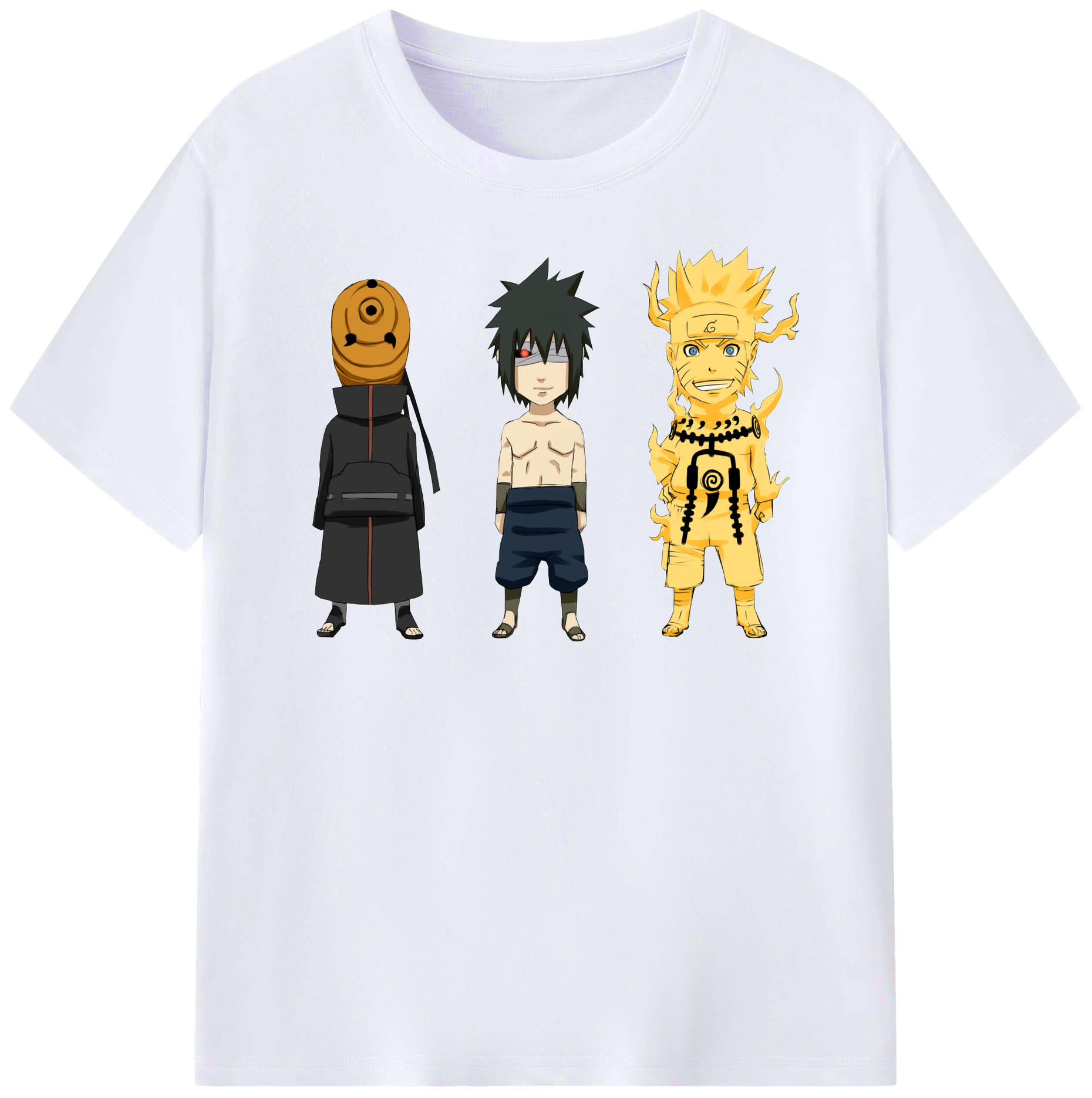 （画像用） NARUTO -ナルト- うちは サスケ Uchiha Sasuke レディースカジュアルプリントTシャツ（綿100％）