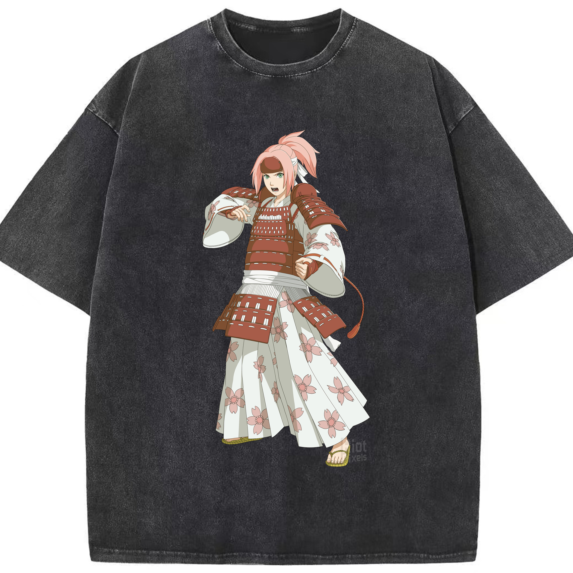 （画像用） NARUTO -ナルト- 春野サクラ Haruno Sakura 綿100% ヴィンテージ風 半袖Tシャツ（フロントプリント）