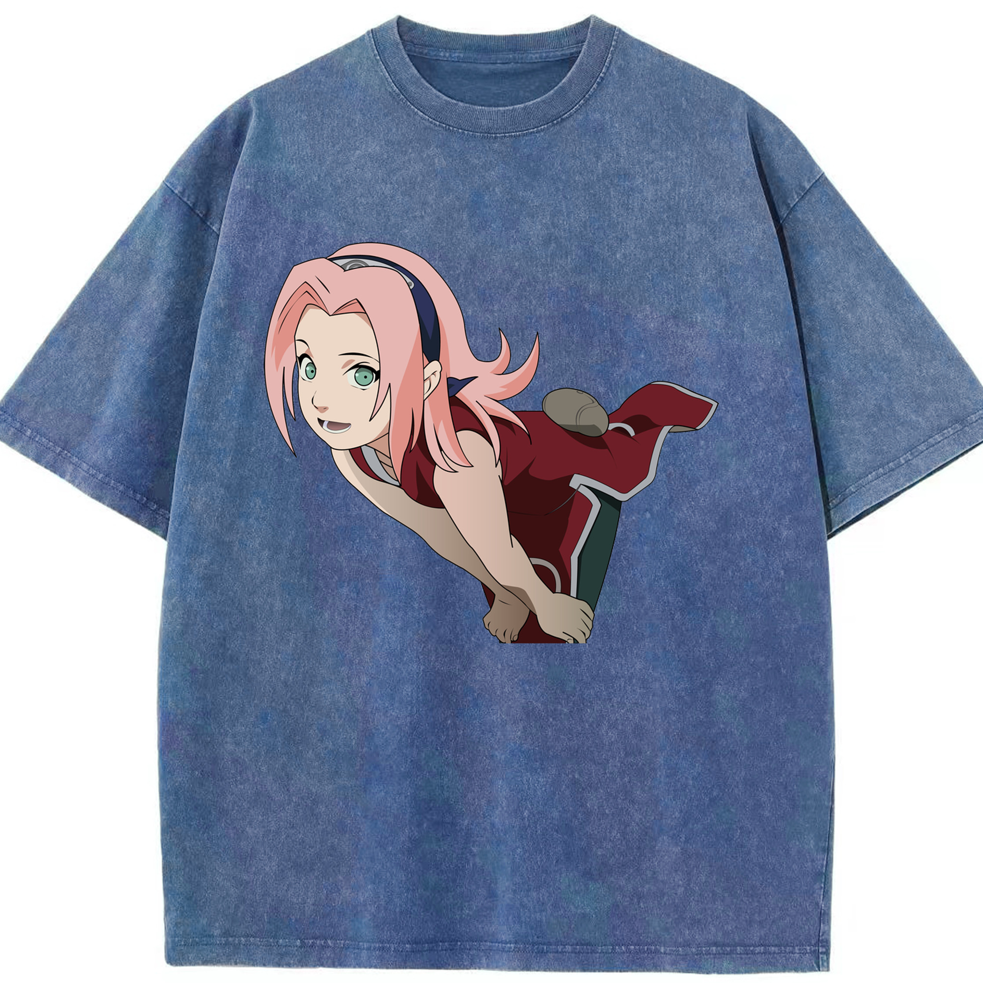 （画像用） NARUTO -ナルト- 春野サクラ Haruno Sakura 綿100% ヴィンテージ風 半袖Tシャツ（フロントプリント）
