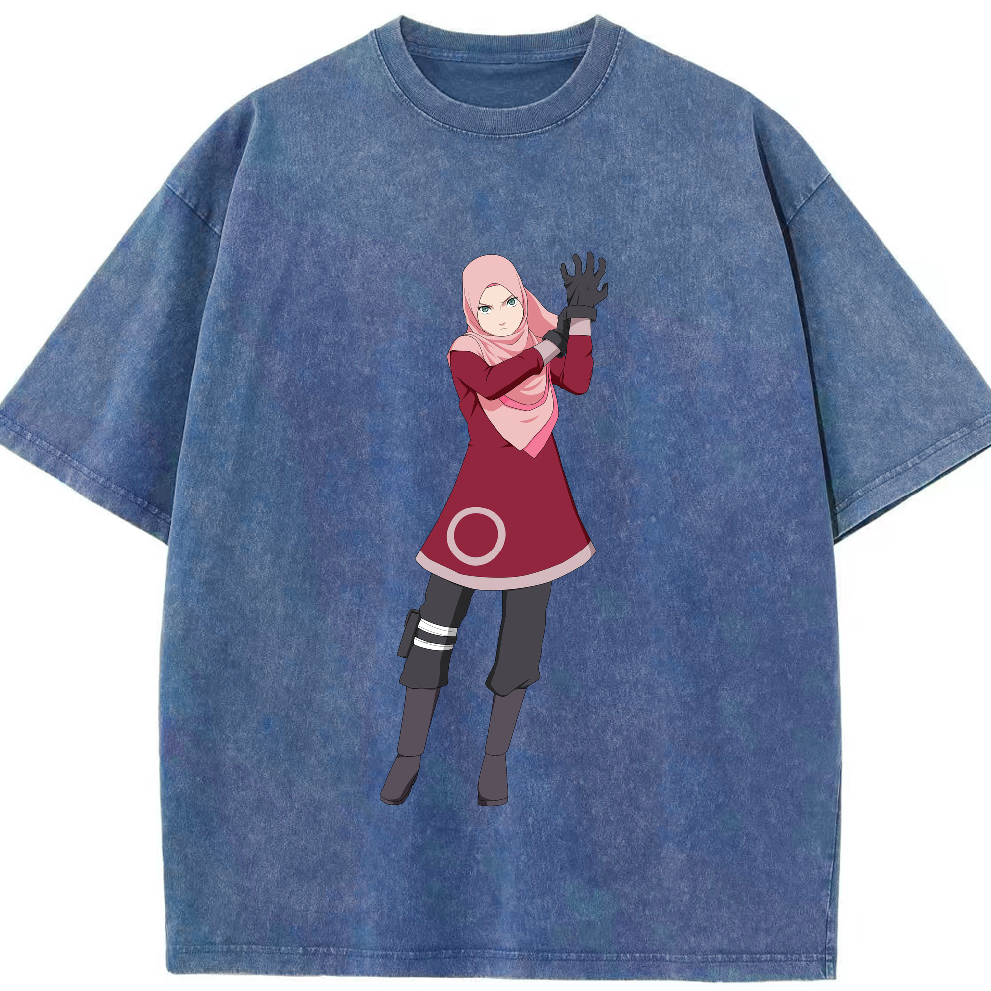 （画像用） NARUTO -ナルト- 春野サクラ Haruno Sakura 綿100% ヴィンテージ風 半袖Tシャツ（フロントプリント）