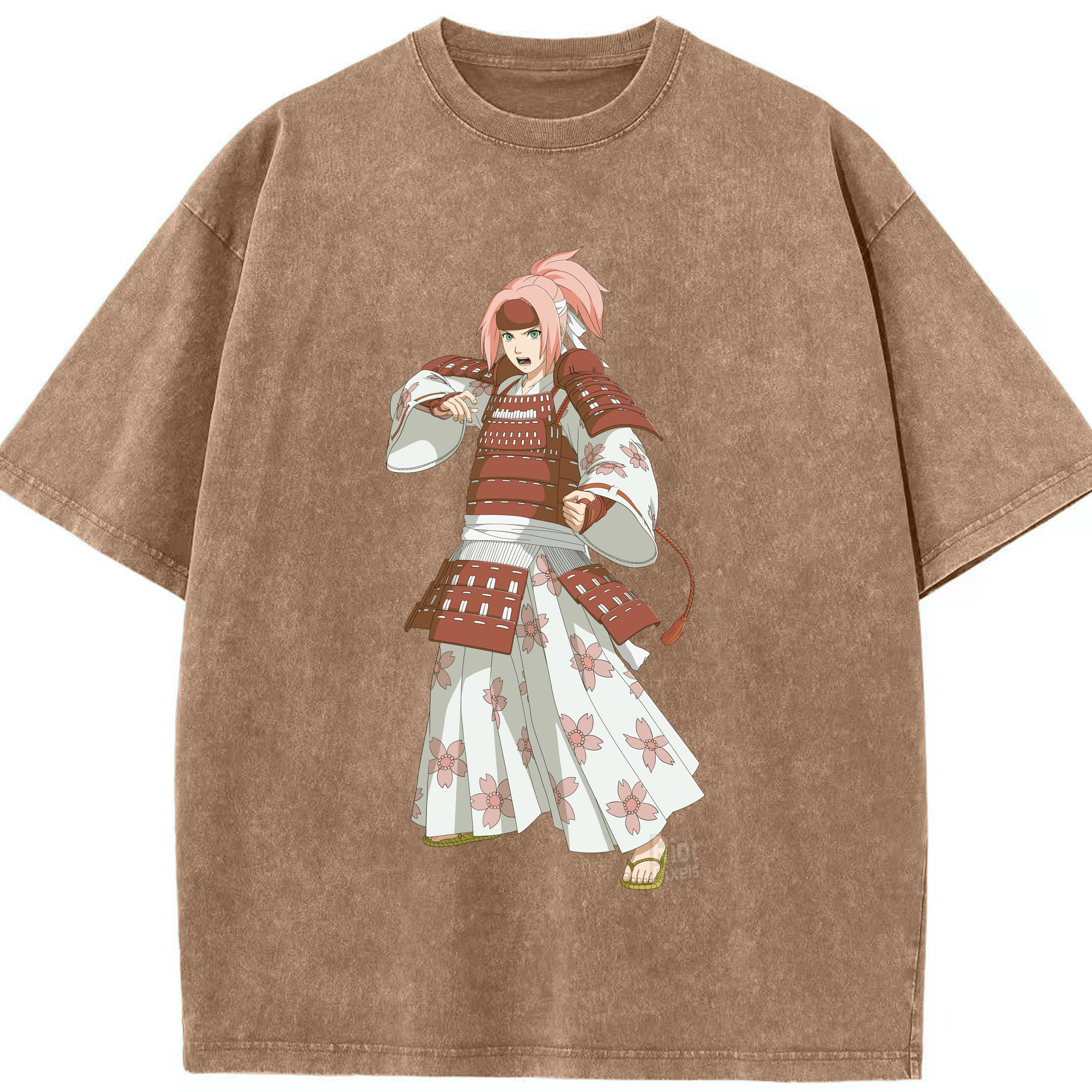 （画像用） NARUTO -ナルト- 春野サクラ Haruno Sakura 綿100% ヴィンテージ風 半袖Tシャツ（フロントプリント）