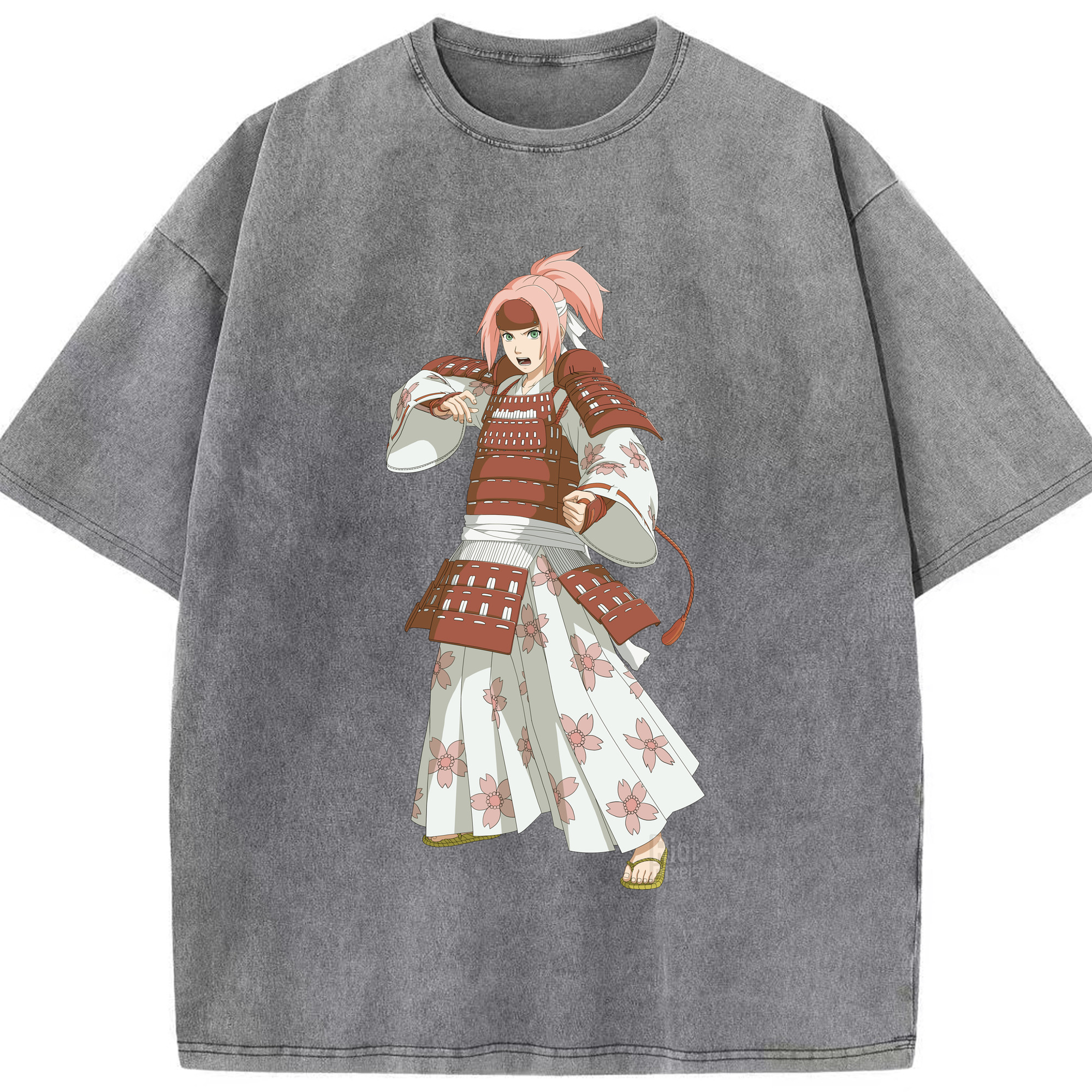 （画像用） NARUTO -ナルト- 春野サクラ Haruno Sakura 綿100% ヴィンテージ風 半袖Tシャツ（フロントプリント）