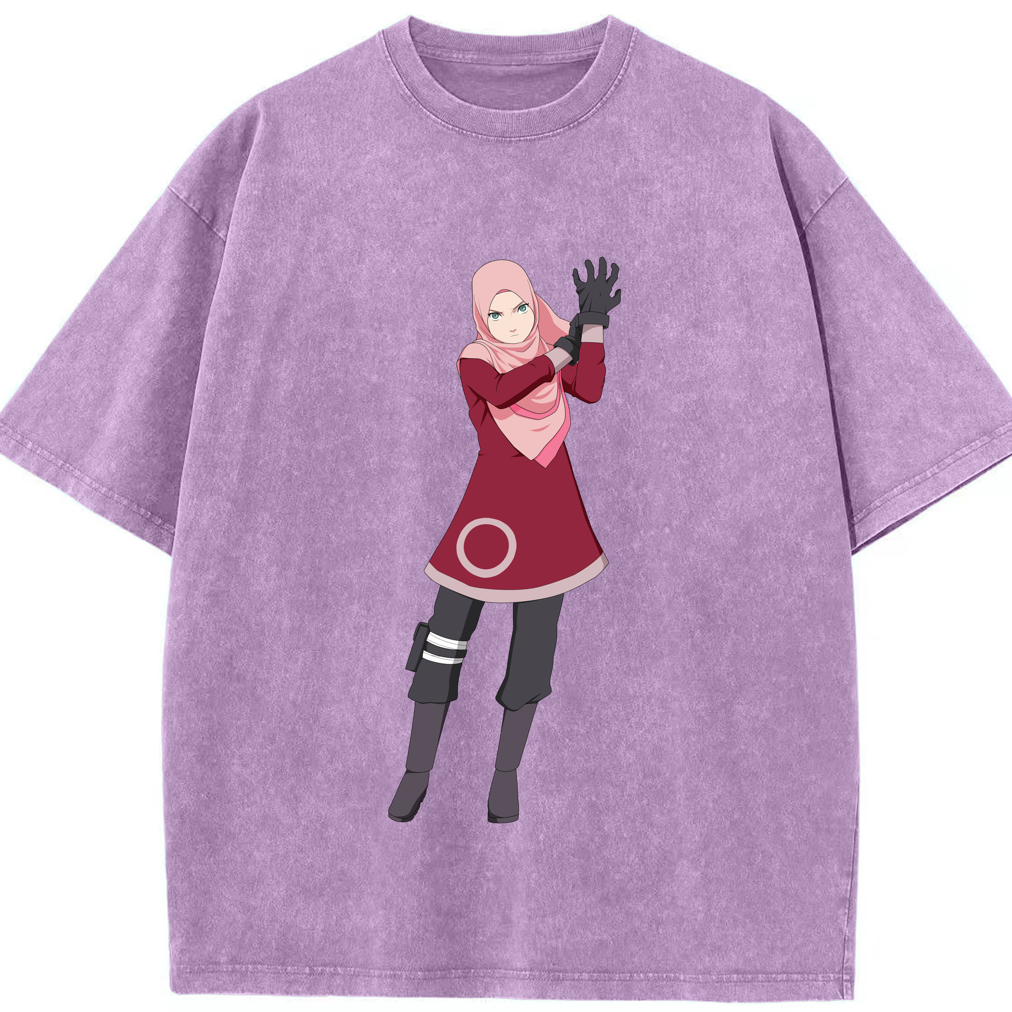 （画像用） NARUTO -ナルト- 春野サクラ Haruno Sakura 綿100% ヴィンテージ風 半袖Tシャツ（フロントプリント）