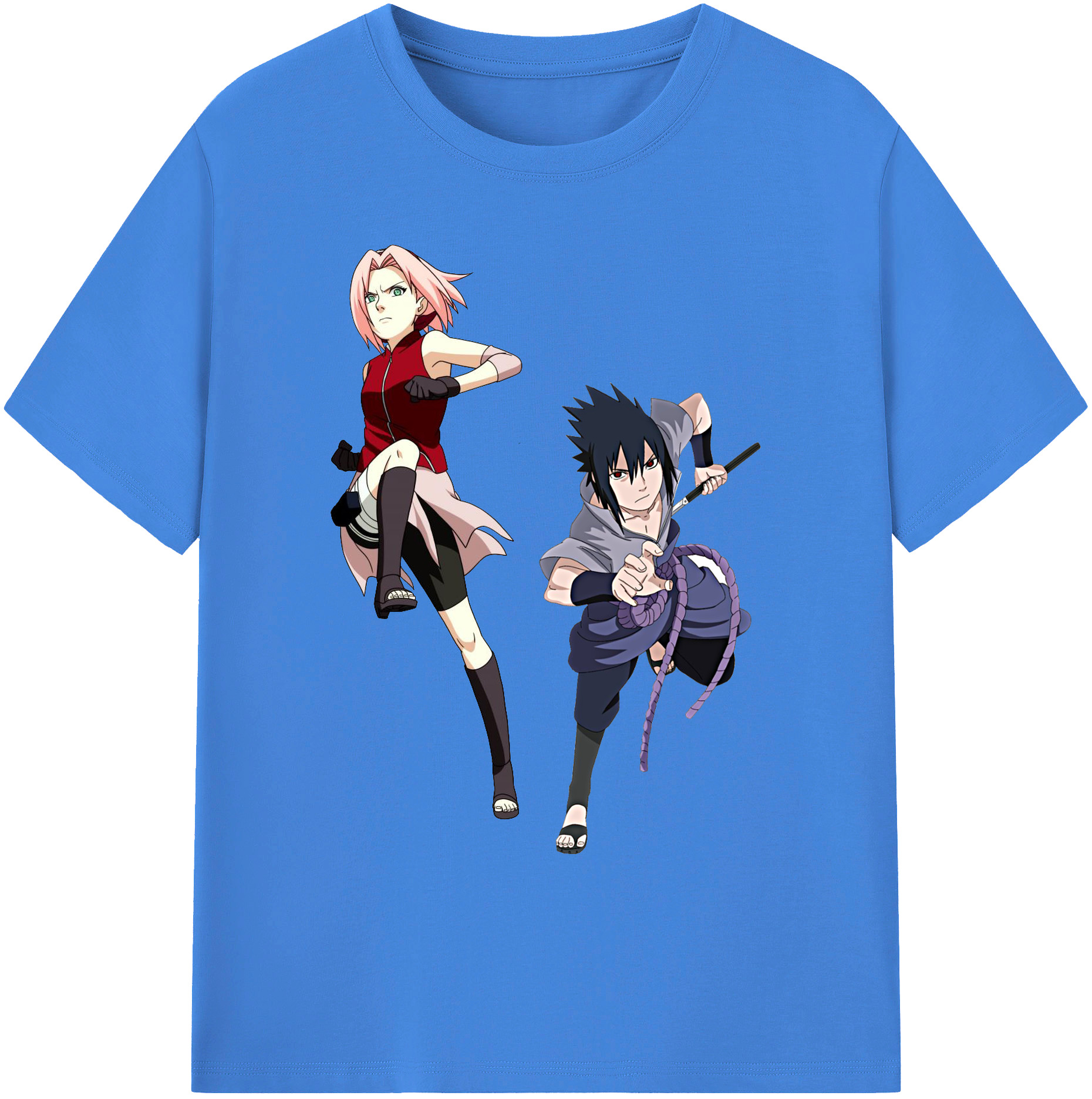 （画像用） NARUTO -ナルト- 春野サクラ Haruno Sakura 綿100％ メンズ半袖Tシャツ｜肌触りやわらか＆通気性