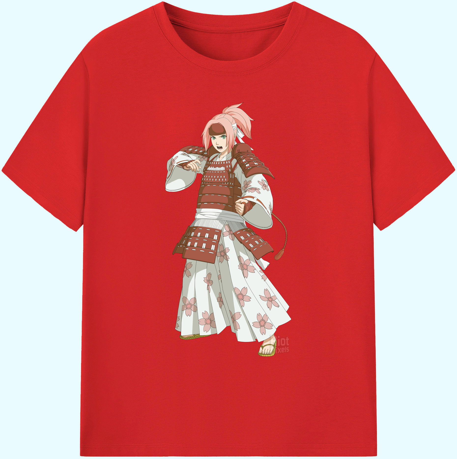 （画像用） NARUTO -ナルト- 春野サクラ Haruno Sakura 綿100％ メンズ半袖Tシャツ｜肌触りやわらか＆通気性