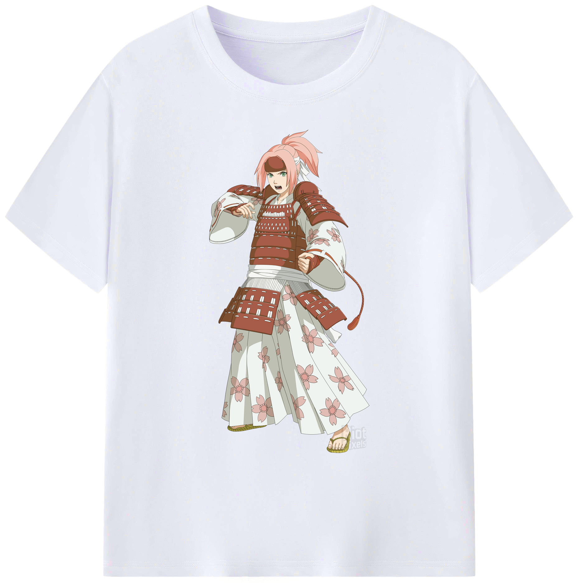 （画像用） NARUTO -ナルト- 春野サクラ Haruno Sakura 綿100％ メンズ半袖Tシャツ｜肌触りやわらか＆通気性